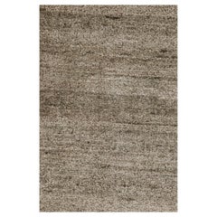 Rug & Kilim’s Contemporary Textural Rug in Beige-Brown Tones and Striae