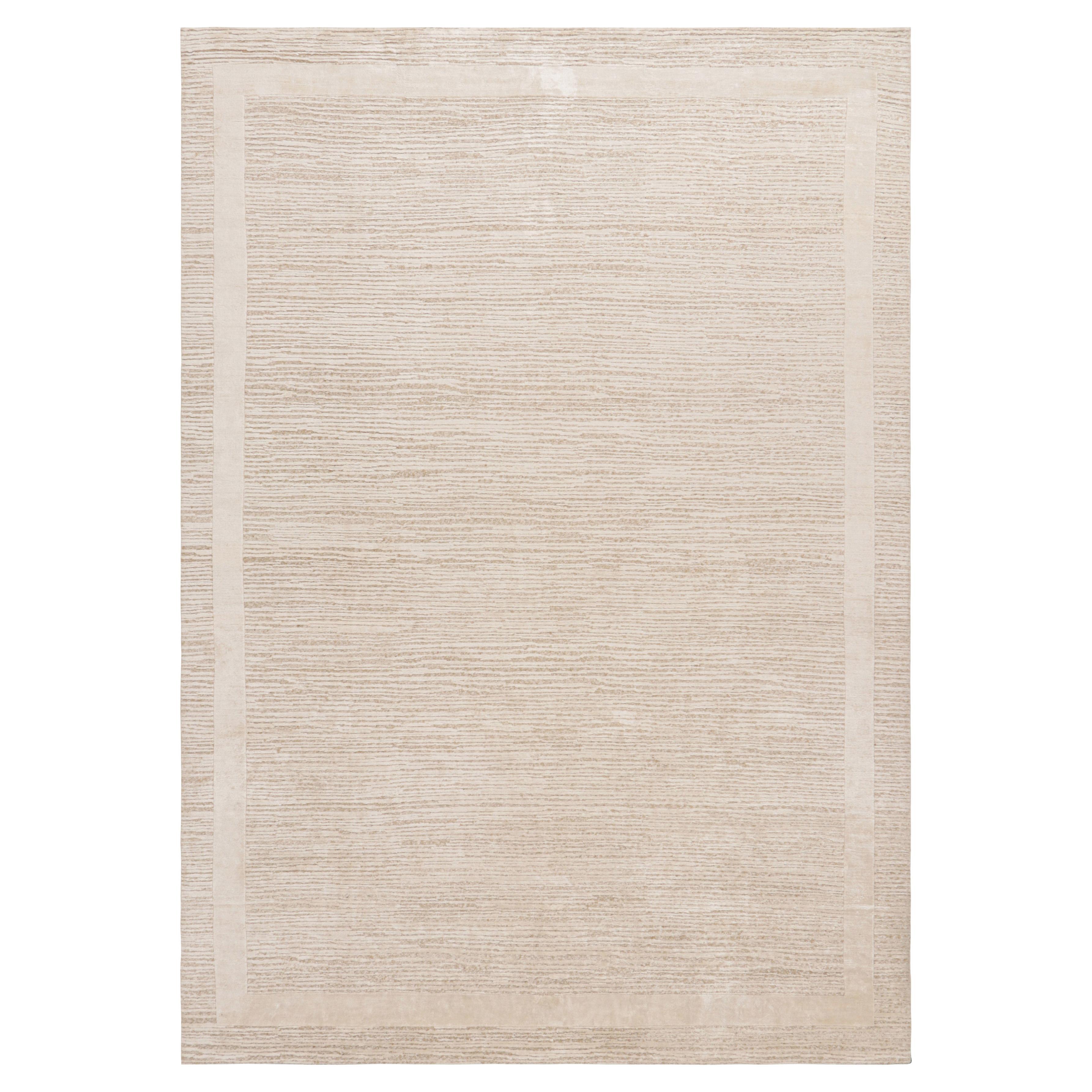 Rug & Kilim’s Contemporary Textural Rug in Beige, Cream and White Tones