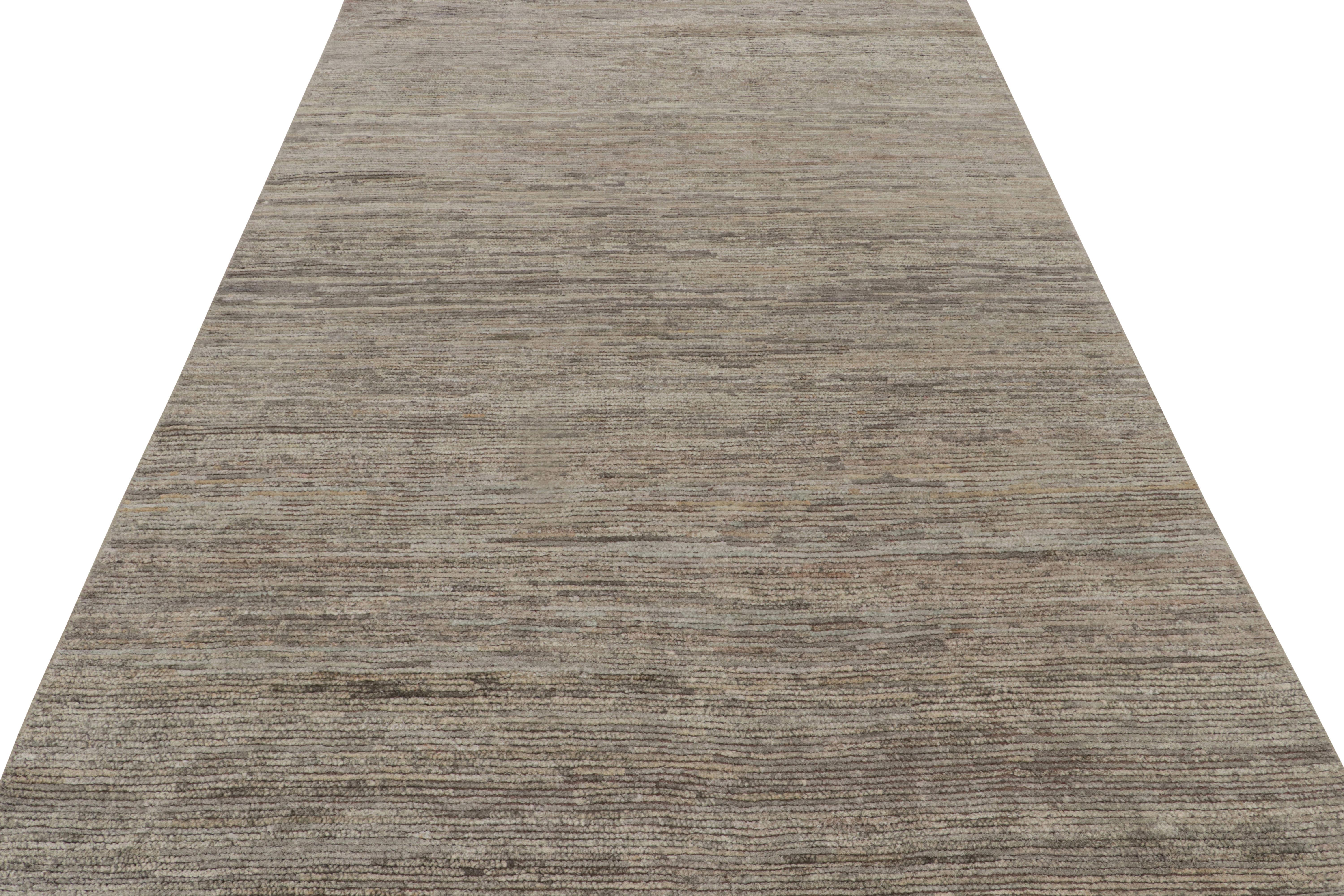 Rug & Kilim's Contemporary Strukturteppich in Grau- und Beigetönen (Indisch) im Angebot