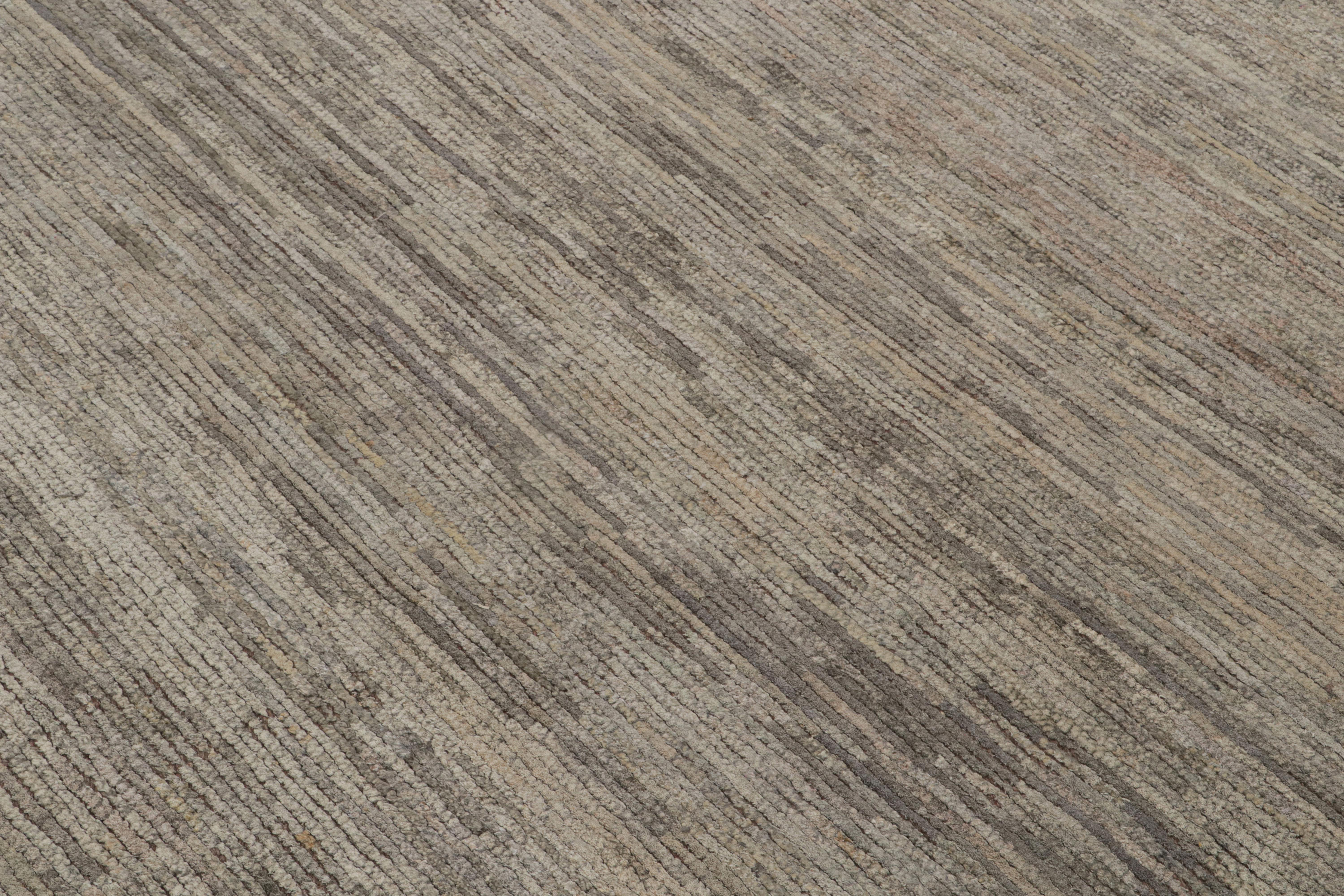 Rug & Kilim's Contemporary Strukturteppich in Grau- und Beigetönen (Handgeknüpft) im Angebot