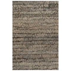 Rug & Kilim’s Contemporary Textural Rug in Gray and Beige Tones