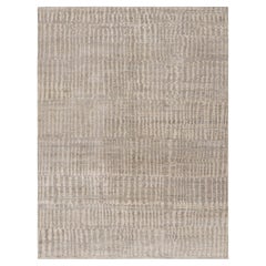 Rug & Kilim’s Contemporary Textural Rug in Gray and Cream Tones
