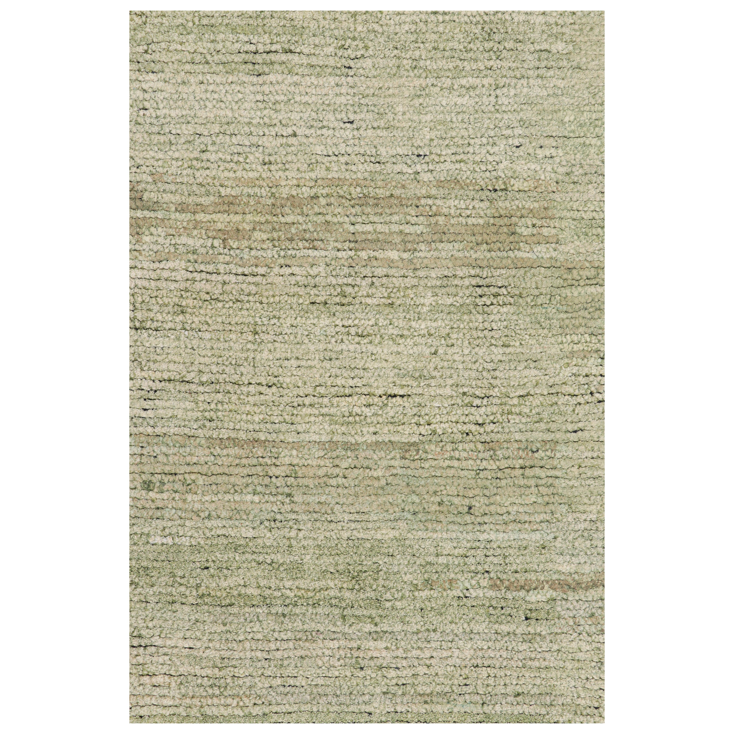 Rug & Kilim's Contemporary Strukturteppich in Grün- und Beigetönen und Schlieren