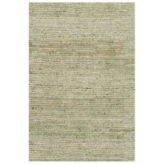 Rug & Kilim's Contemporary Strukturteppich in Grün- und Beigetönen und Schlieren