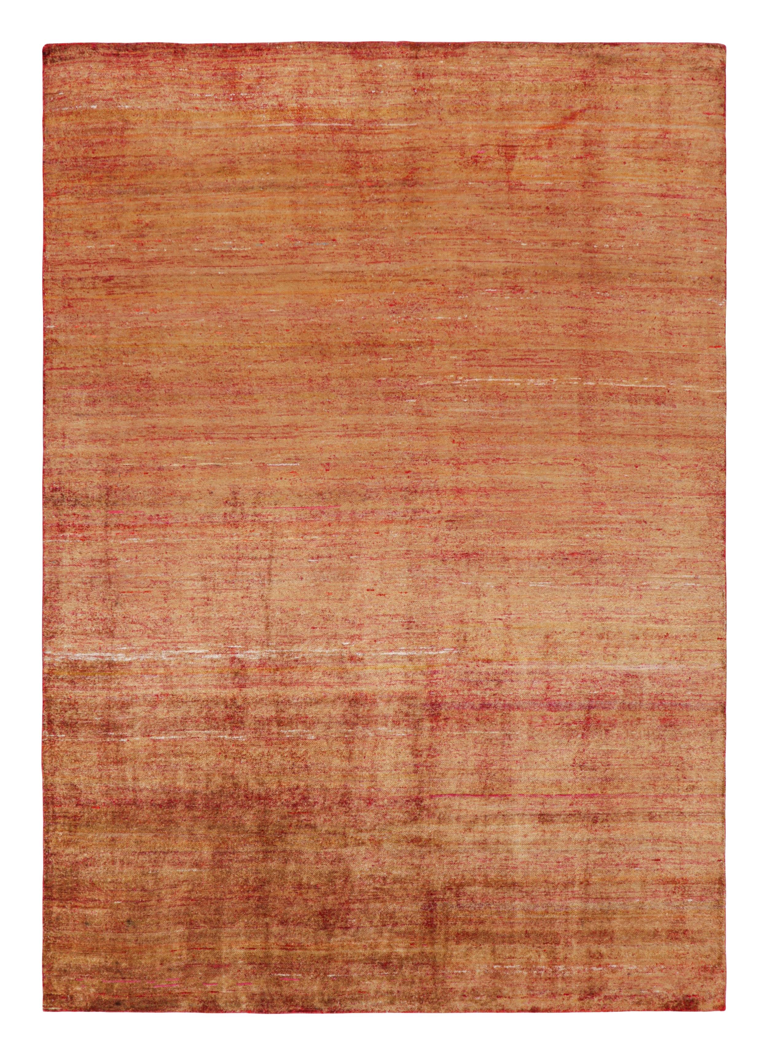 Hand-knotted in silk, this 9x12 textural rug by Rug & Kilim features a high-low pile variation—one of many subtle elements to our design philosophy in plain rugs that “simple” never means “ordinary”. 

On the Design: 

The Texture of Color