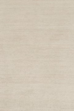 Alfombra de textura contemporánea Rug & Kilim de rayas blancas lisas