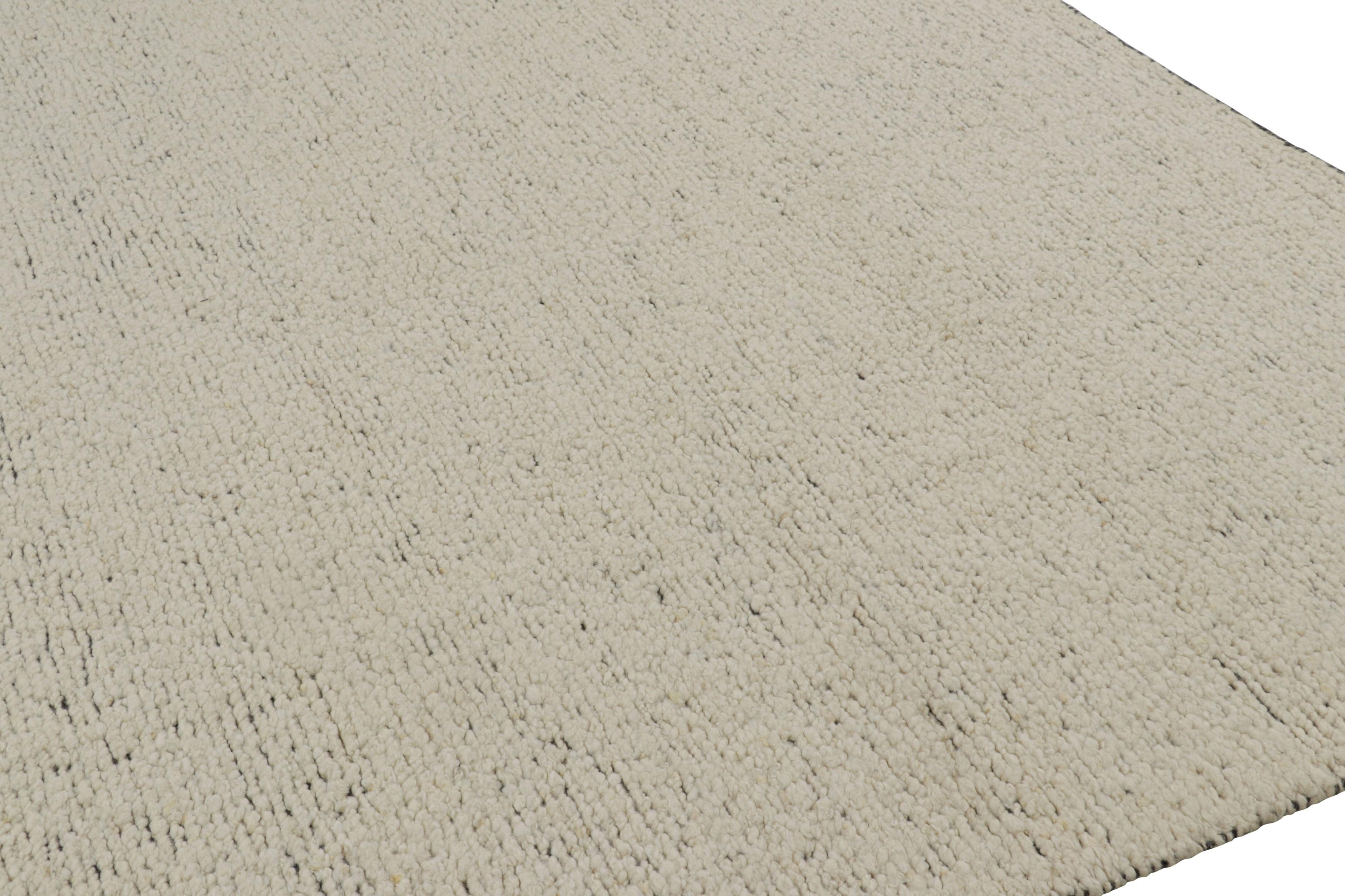 Modern Rug & Kilim’s Contemporary Textural Rug in Tones of Beige-Brown For Sale