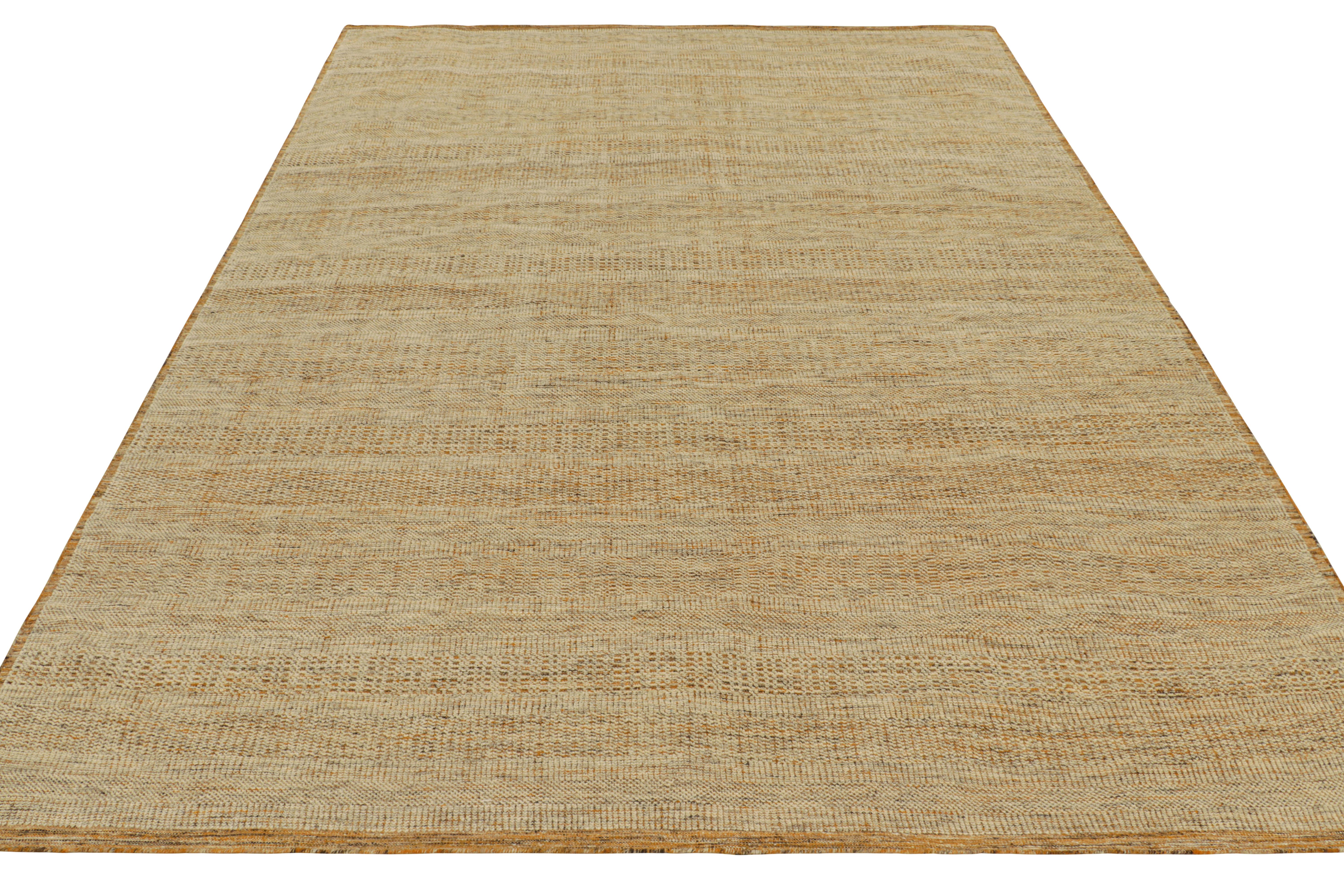 Hand-Knotted Rug & Kilim’s Contemporary Textural Rug in Tones of Beige/Brown For Sale