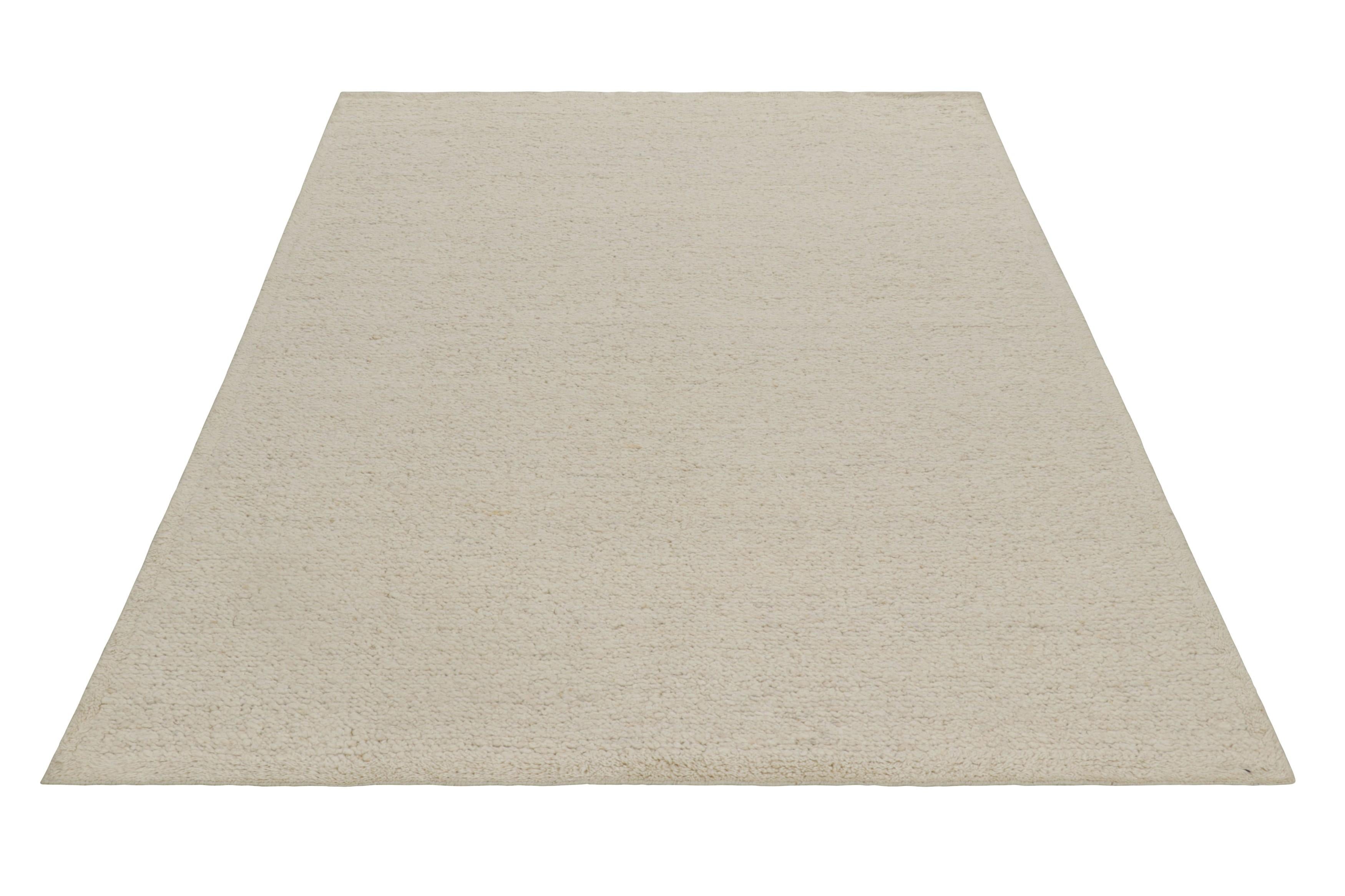 Alfombra de textura contemporánea Rug & Kilim en tonos crema y blanco roto Indio en venta
