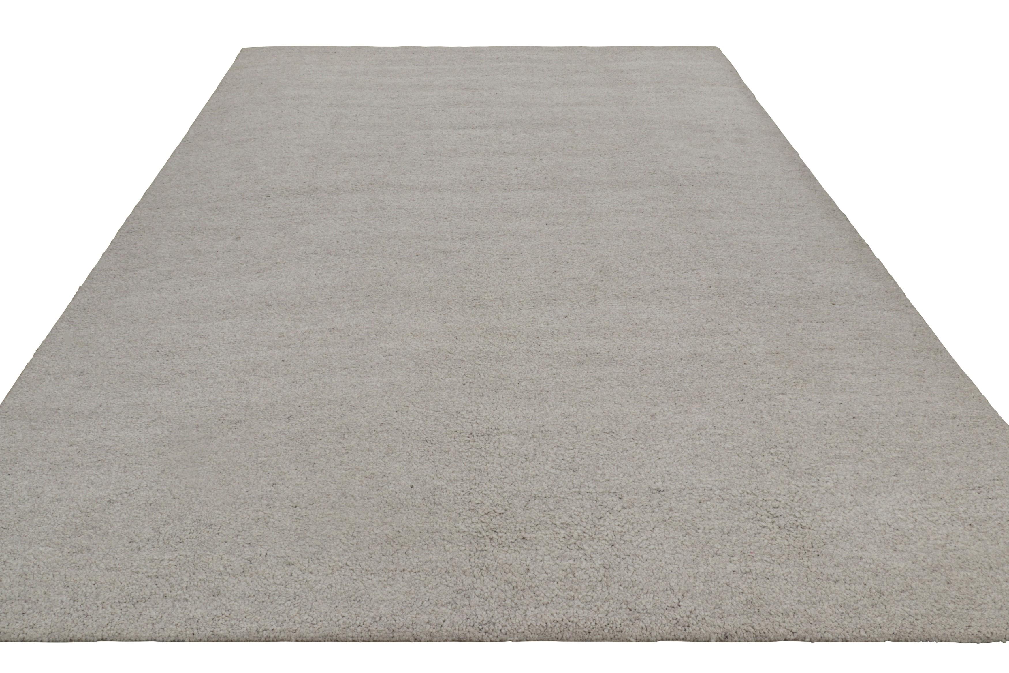 Hand-Knotted Rug & Kilim’s Contemporary Textural Rug in Tones of Gray For Sale