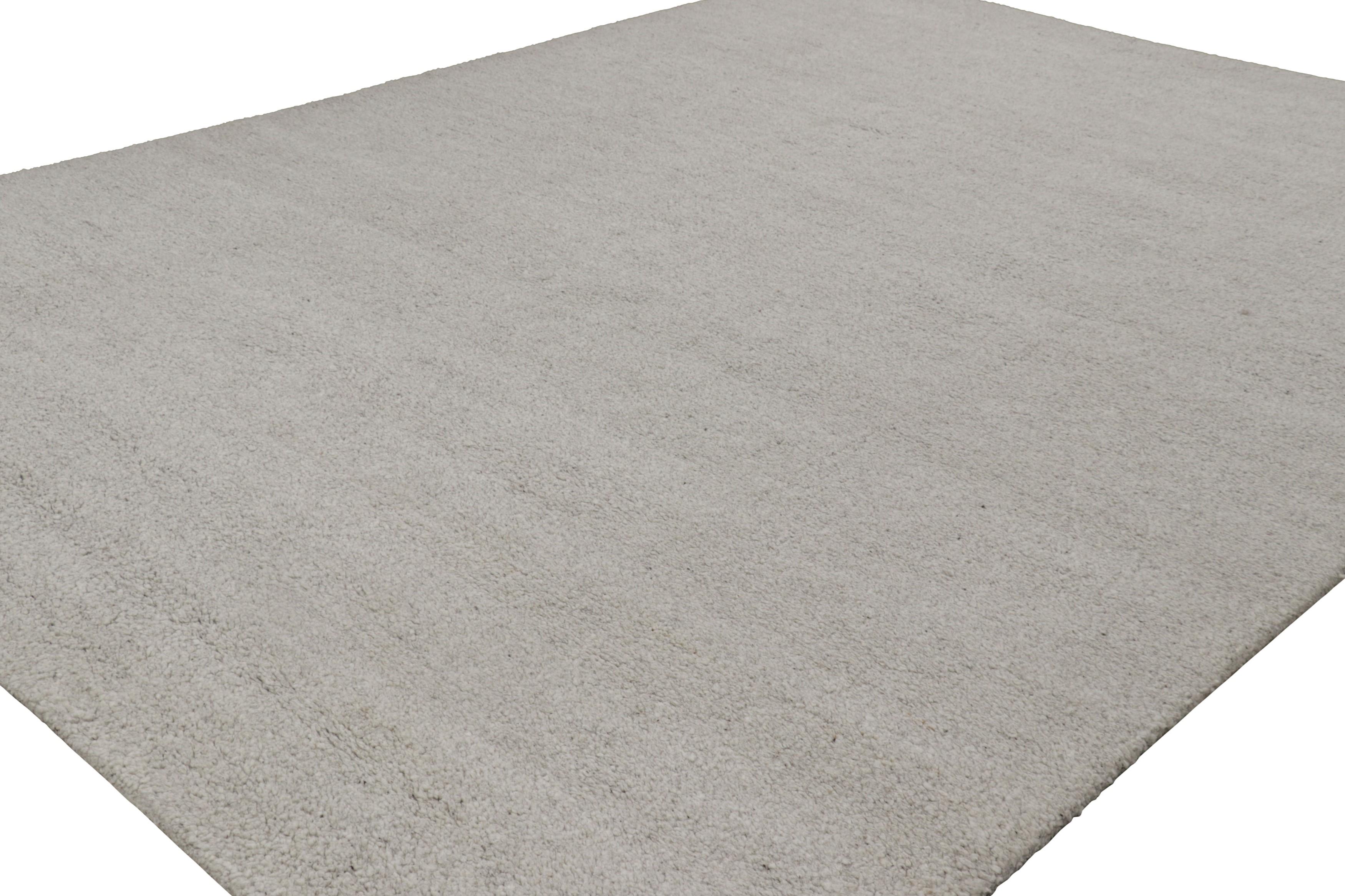 Alfombra de textura contemporánea en tonos grises de Rug & Kilim Anudado a mano en venta