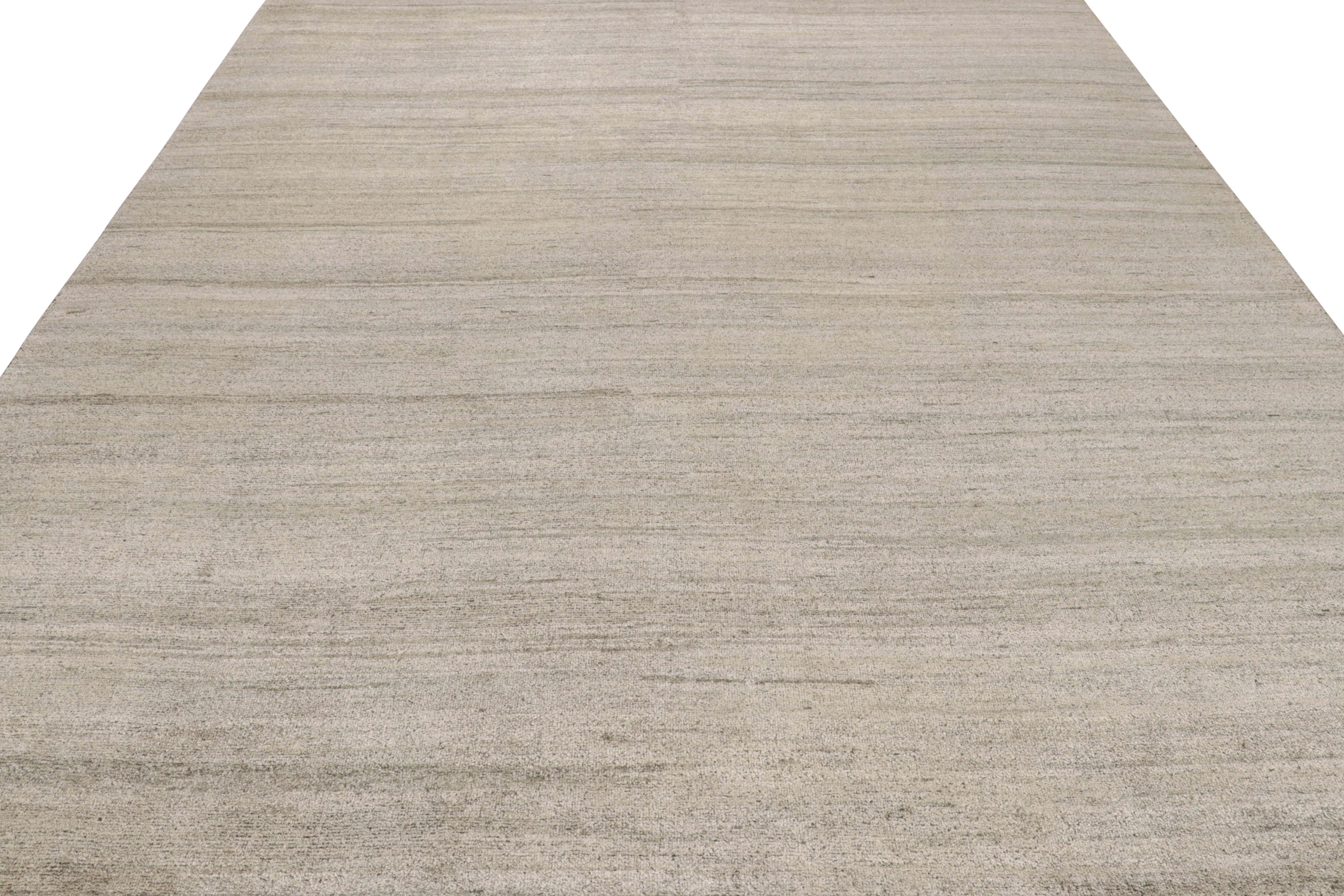 Rug & Kilim's Contemporary Strukturteppich in Grautönen (Handgeknüpft) im Angebot