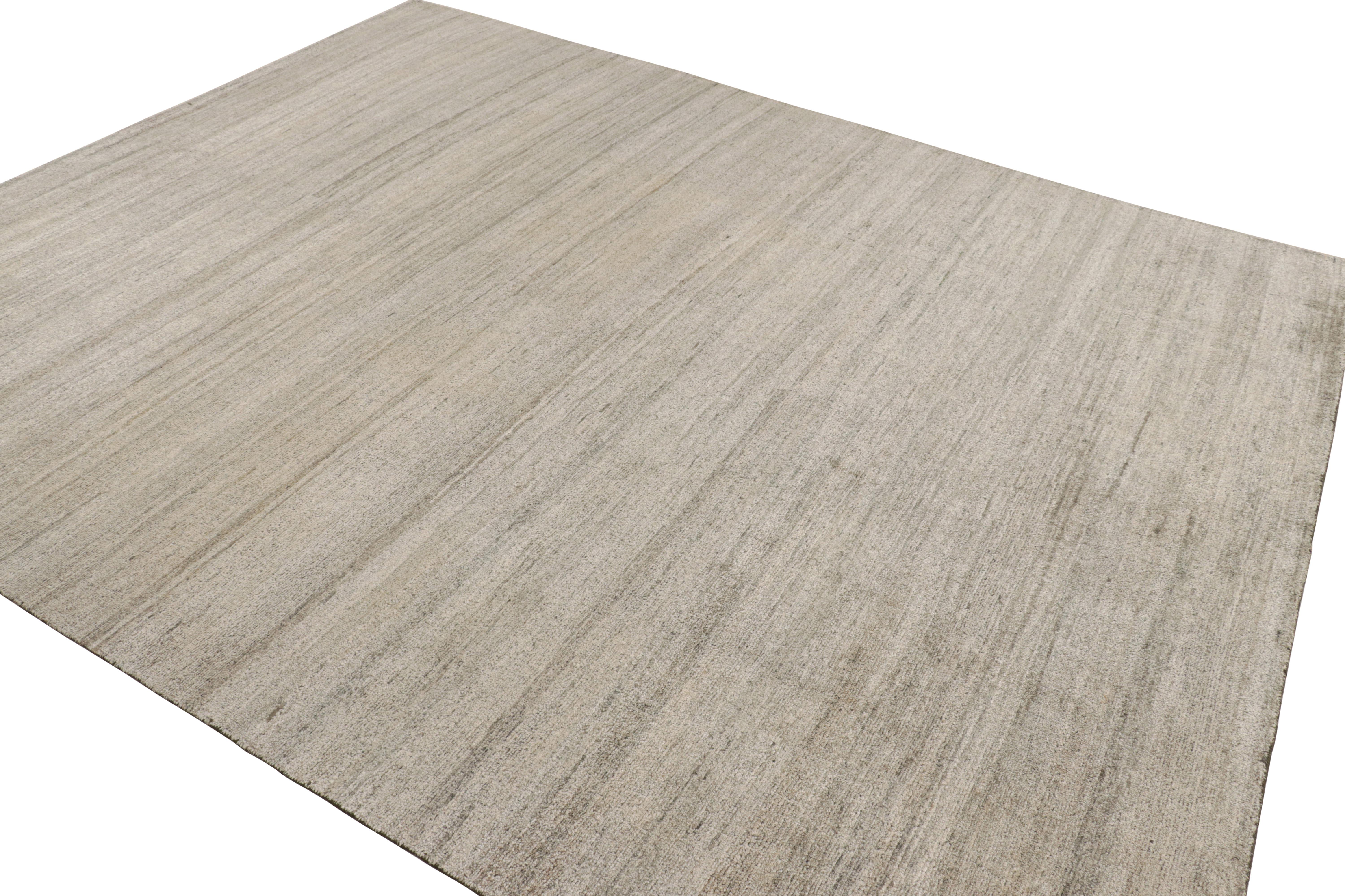 Rug & Kilim's Contemporary Strukturteppich in Grautönen im Zustand „Neu“ im Angebot in Long Island City, NY