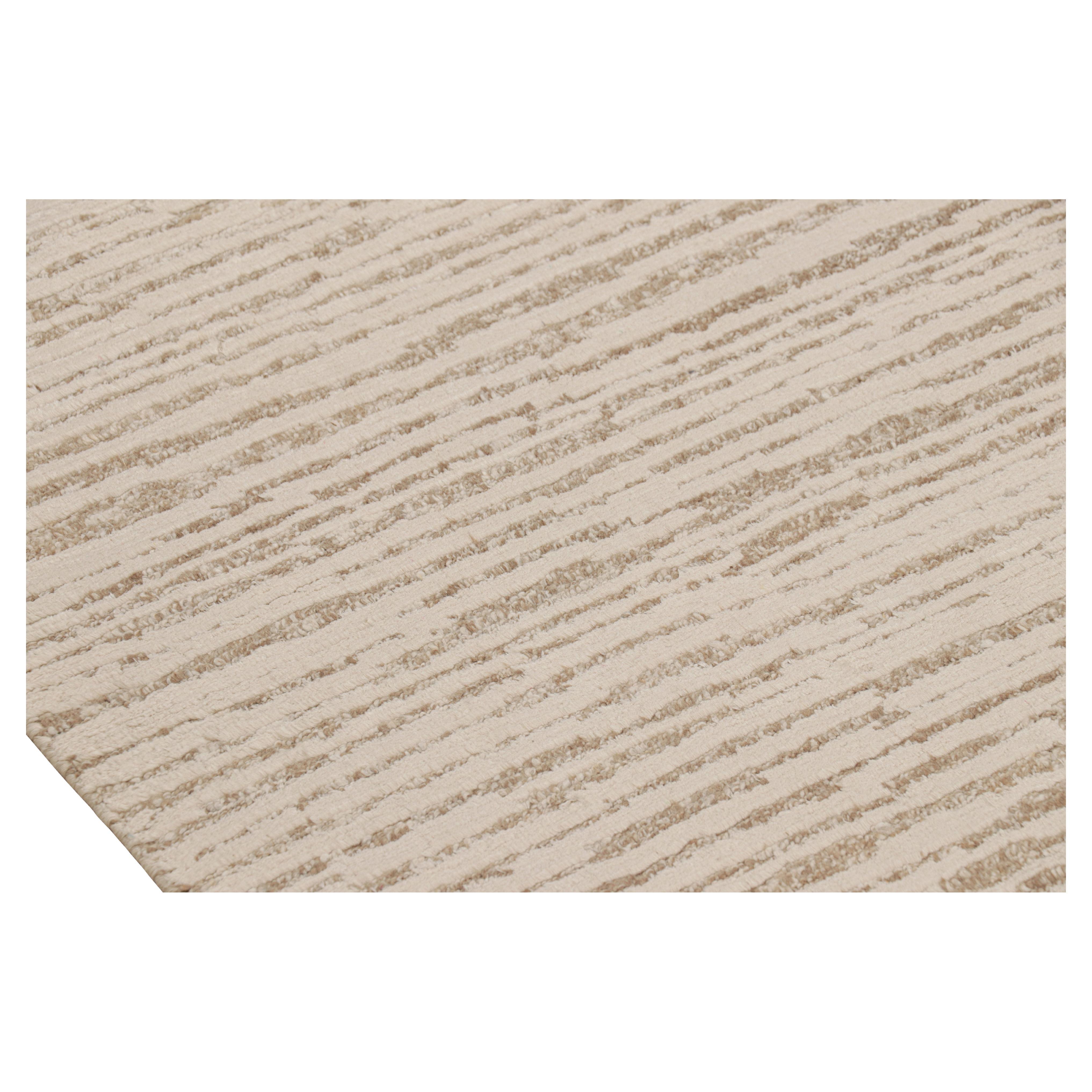 Rug & Kilim’s Contemporary Textural Rug with Beige and Cream White Tones For Sale