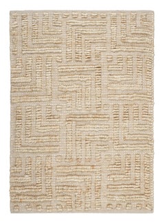 Rug & Kilim’s Contemporary Textural Rug with Geometric Designs in Beige