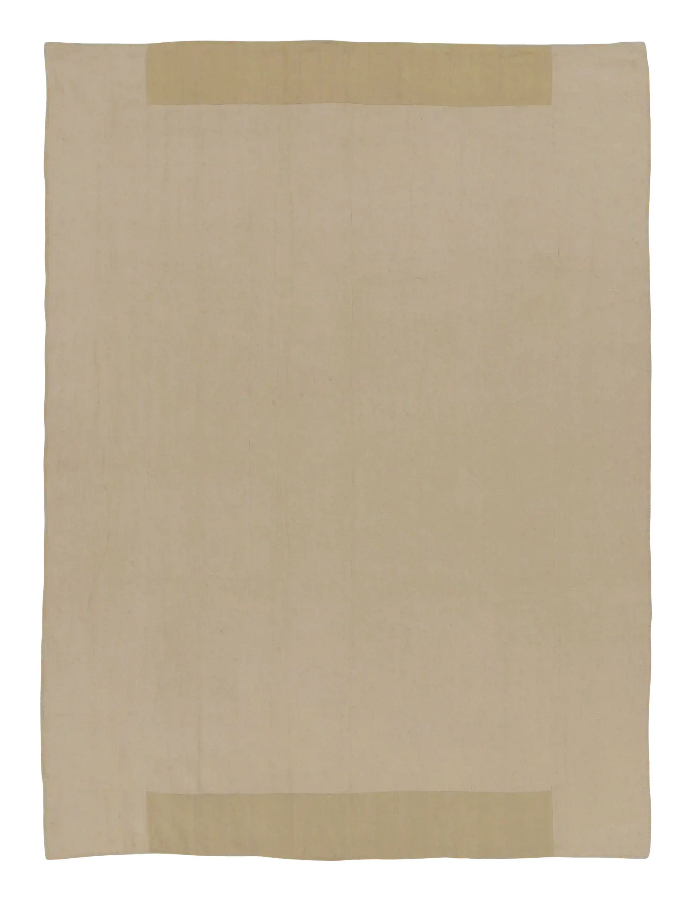 Rug & Kilim’s Contemporary Textural Solid Kilim in Beige and Cream Tones For Sale