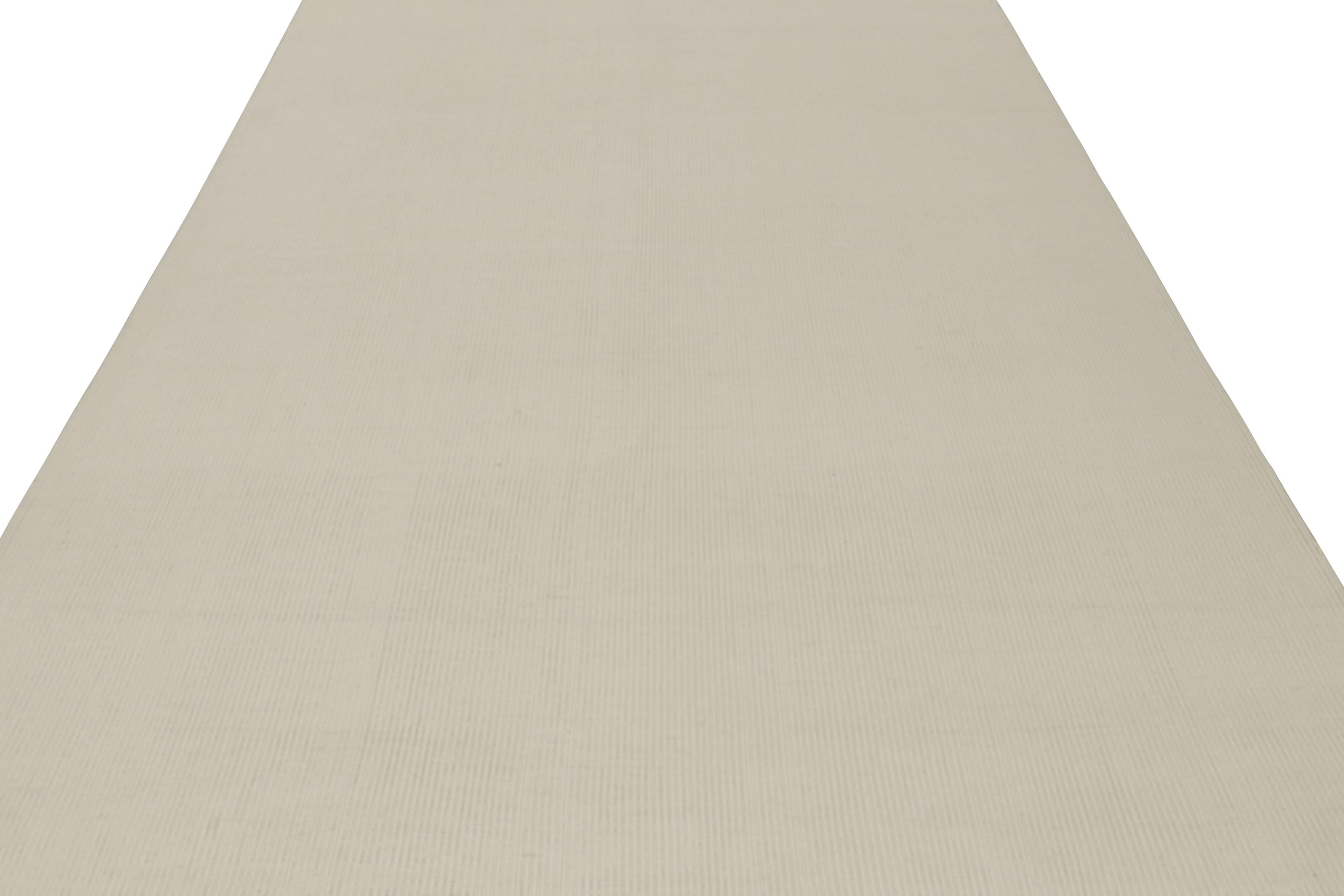 Rug & Kilim's Zeitgenössischer Textur-Teppich in Elfenbein-Tönen (Indisch) im Angebot