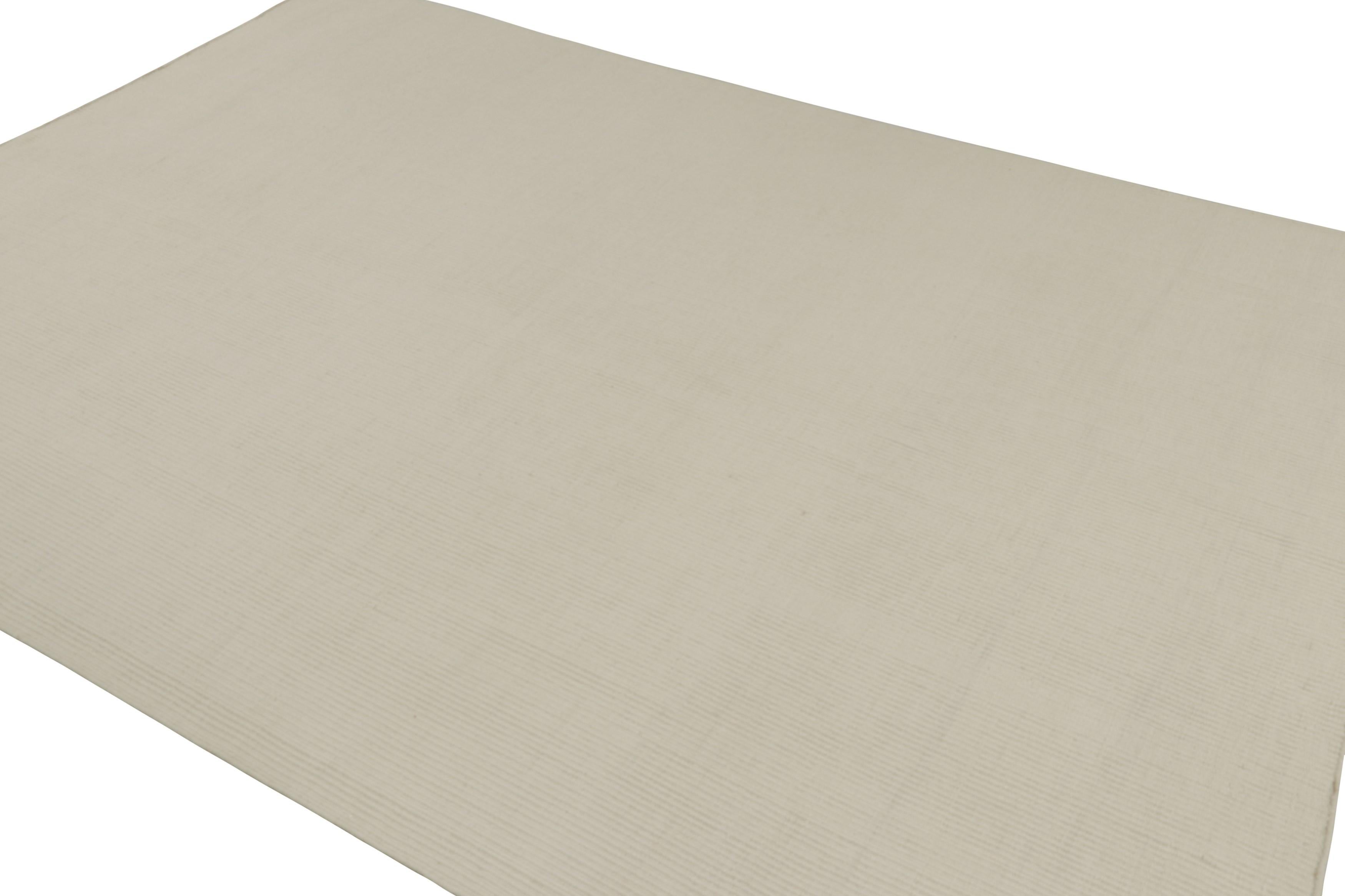 Rug & Kilim's Zeitgenössischer Textur-Teppich in Elfenbein-Tönen (Handgeknüpft) im Angebot
