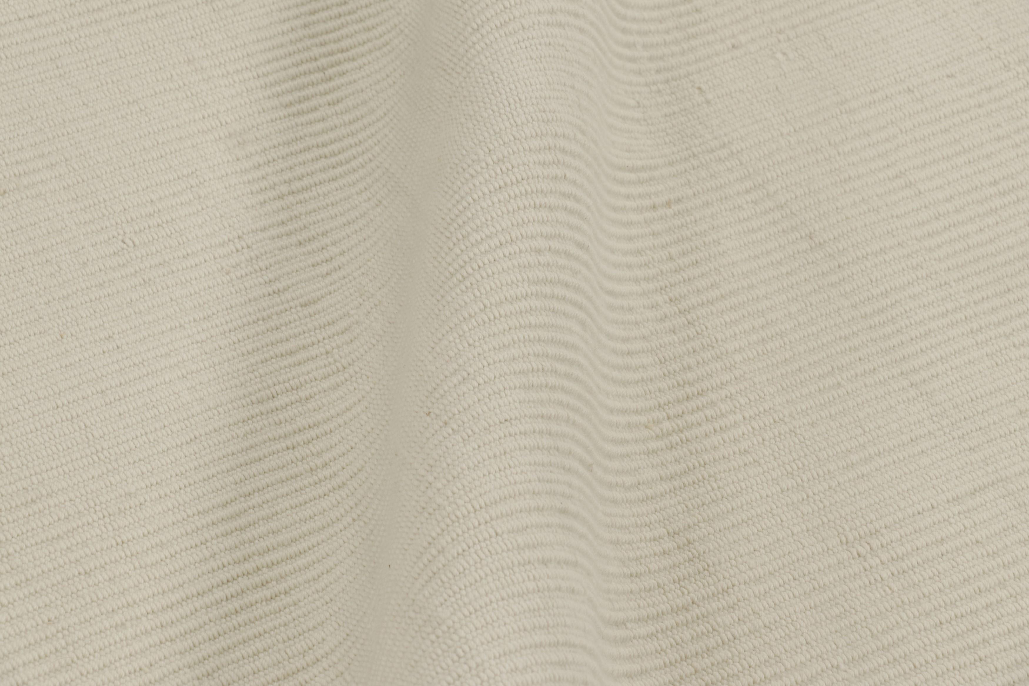 Rug & Kilim's Zeitgenössischer Textur-Teppich in Elfenbein-Tönen (Wolle) im Angebot