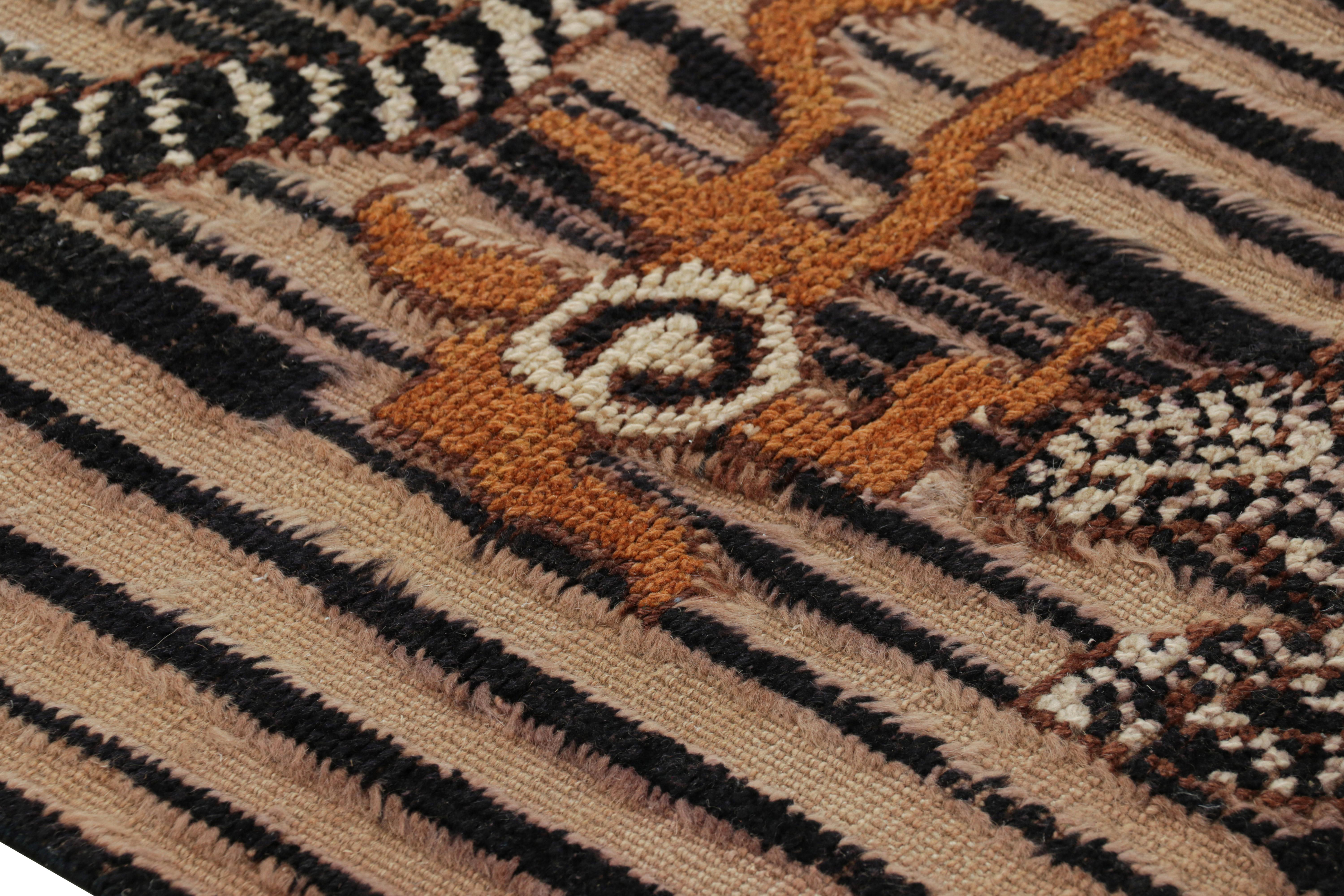 Rug & Kilim's Contemporary Tiger Pictorial Rug in Brown, Rust and Black Tones (Tapis pictural contemporain en forme de tigre dans les tons de Brown, de rouille et de noir) Neuf - En vente à Long Island City, NY
