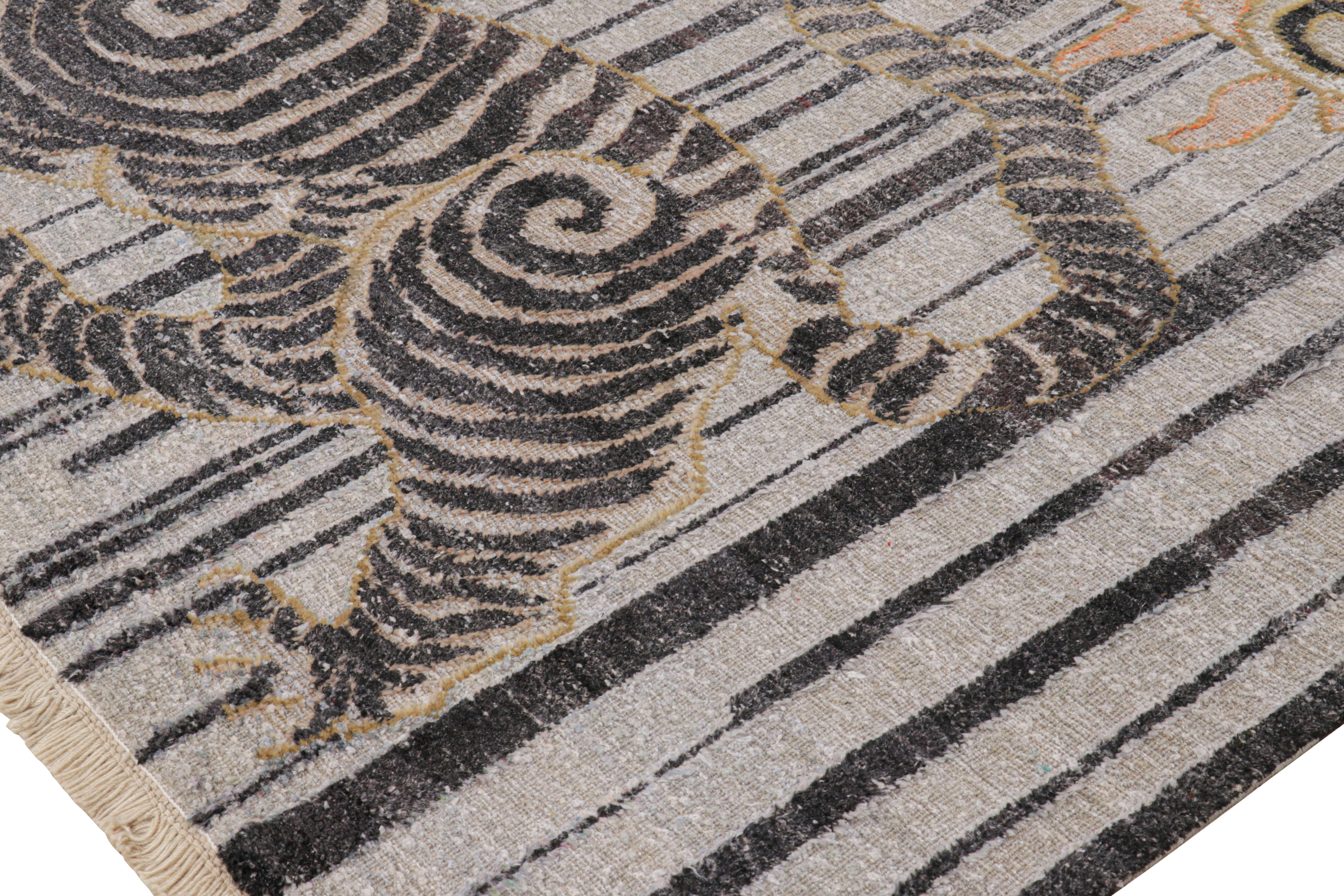 Alfombra Pictórica Tigre Contemporánea de Rug & Kilim en tonos gris, óxido y negro en Nuevo estado para la venta en Long Island City, NY
