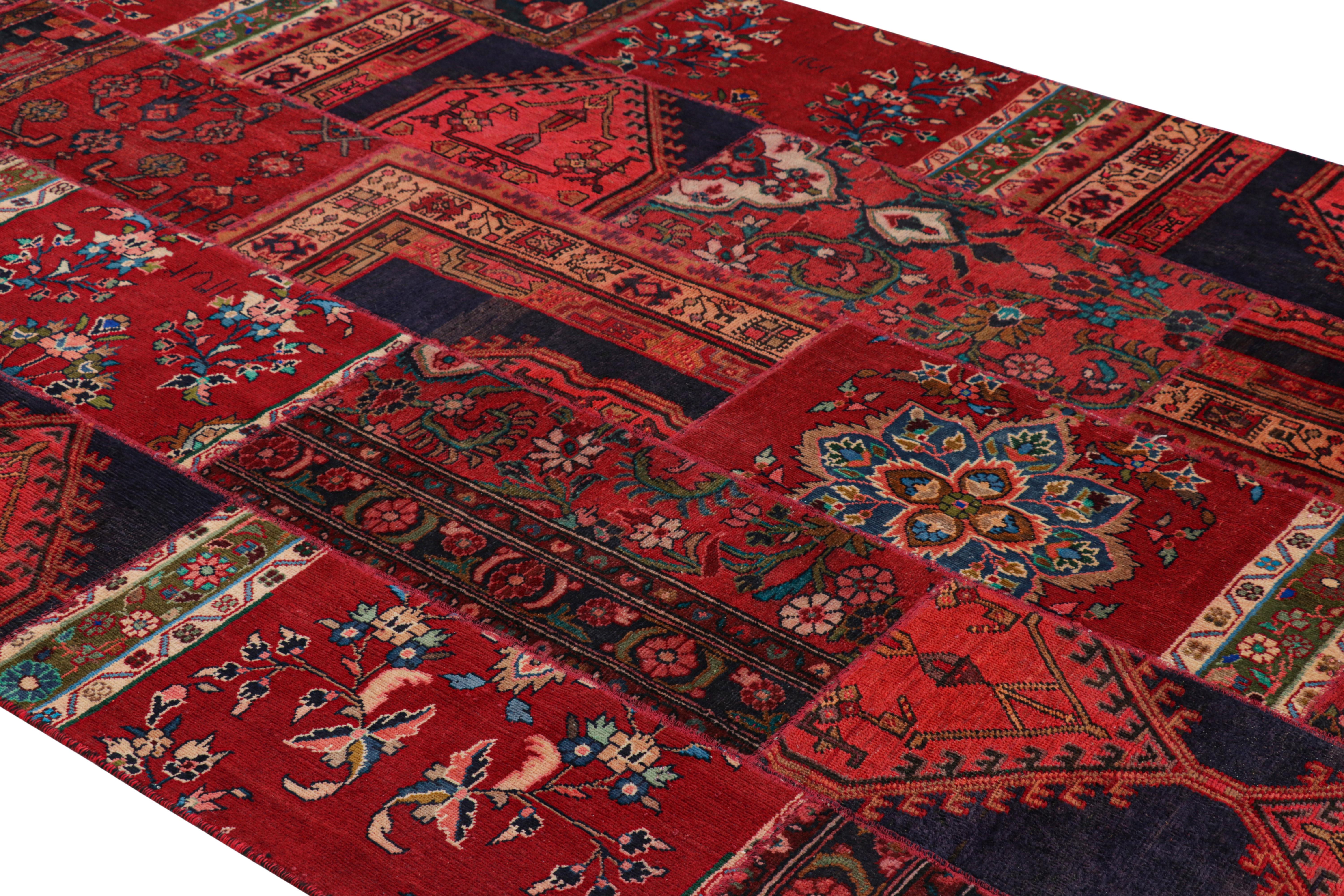Hand knotted in wool, this 6x12 modern patchwork rug represents a new line of tribal carpets in the Modern Classics Collection by Rug & Kilim. Each piece represents the work of women weavers in Afghanistan, preserving the rich tradition of their