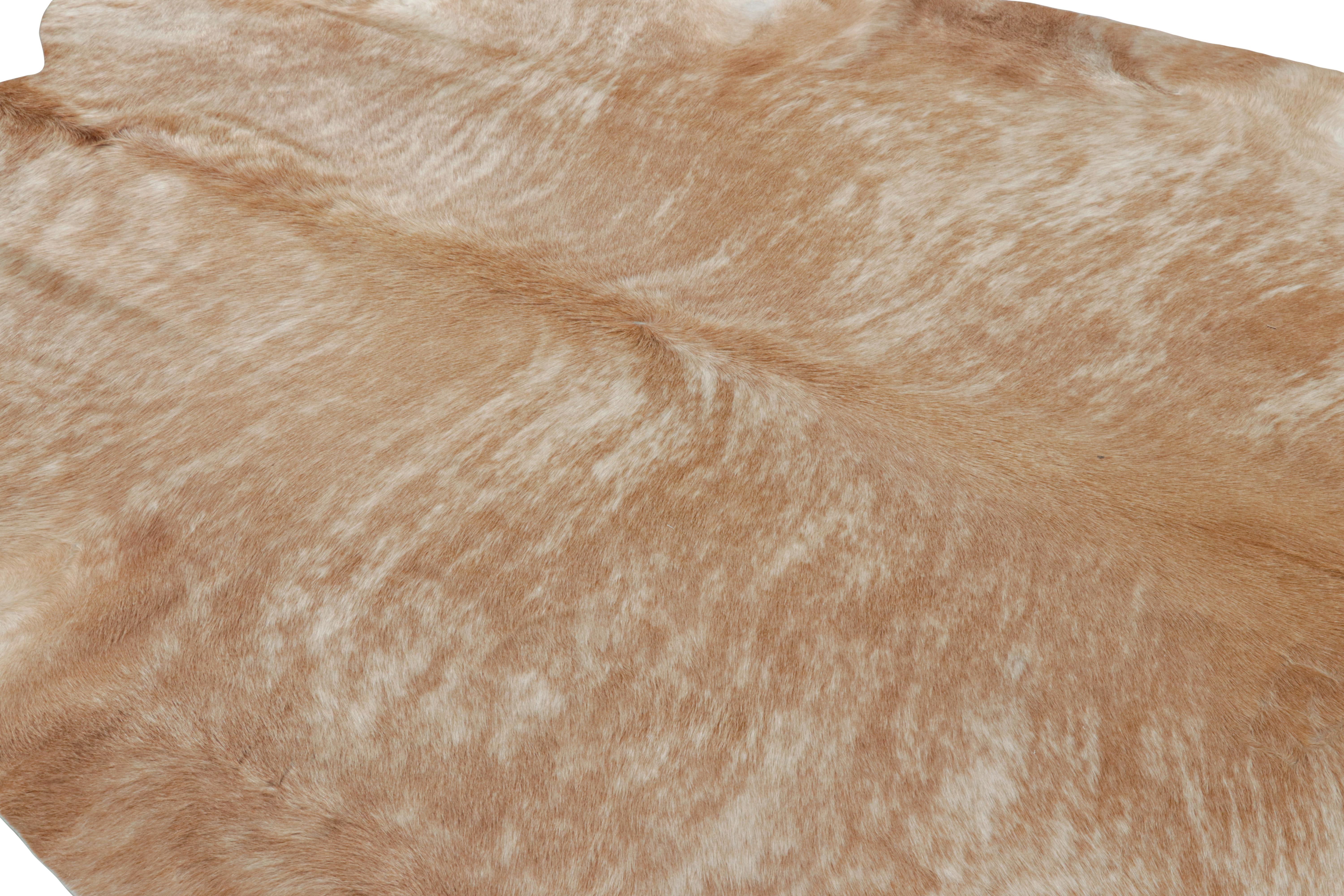 This 8x8 contemporary cowhide rug, originating from Brazil, is a comfortable and stylish addition to a wide range of spaces for its unique shape inherent to the craft. 

On the Design: 

Admirers of the craft may appreciate this new cowhide rug made