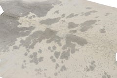 Rug & Kilim’s Cowhide Rug in Silver-Gray and White Tones
