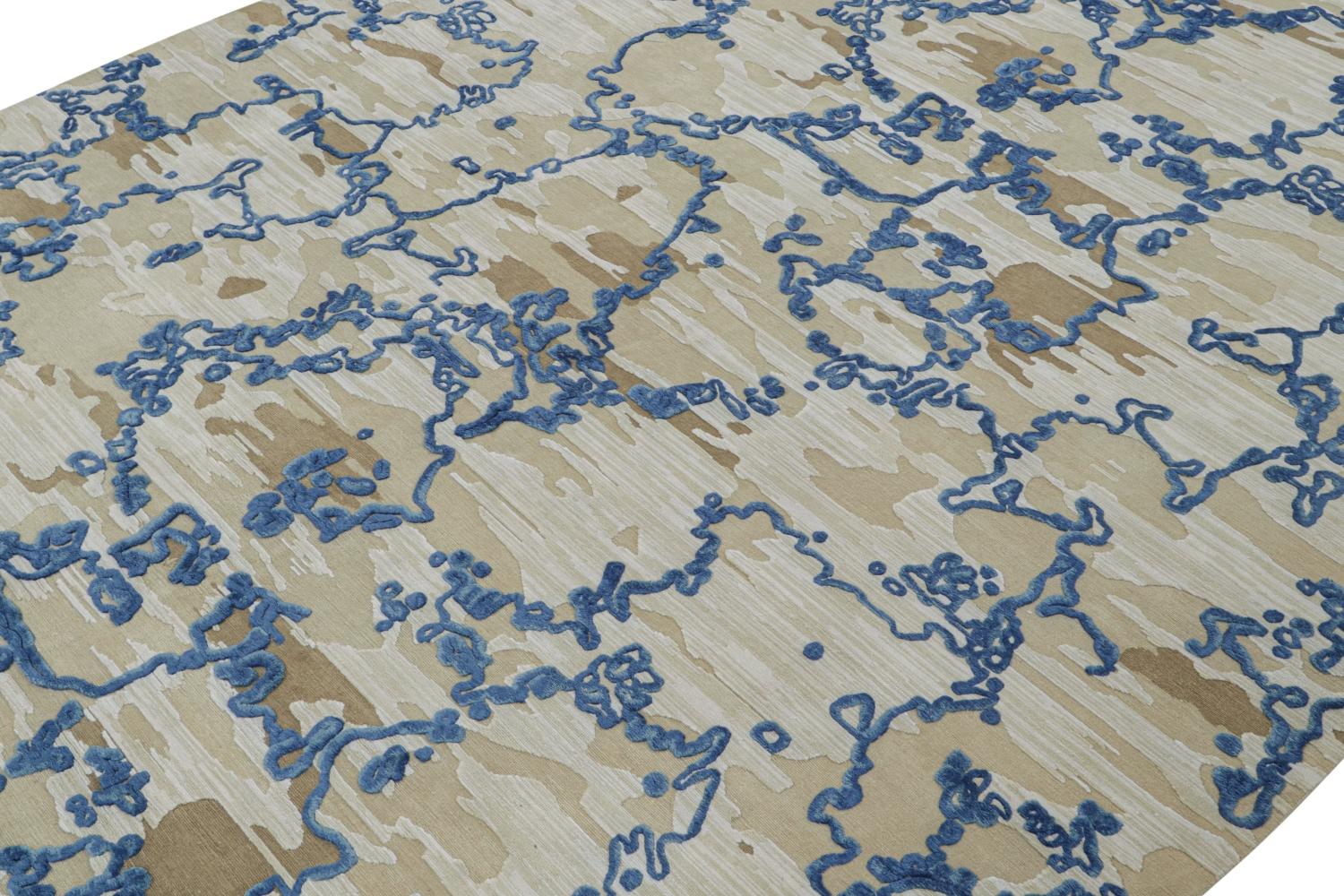 Ce design de tapis personnalisé est un nouvel ajout audacieux à la Collection Modern de Rug & Kilim.

Sur le Design : 

Ces photos représentent un tapis 10x15 dans ce design, noué à la main en laine et soie avec une forme irrégulière. Sa texture