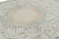 Rug & Kilim’s Custom French Art Deco Style Rug Design in Cream and Blue
