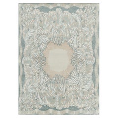 Rug & Kilim's Custom French Art Deco Style Rug Design in Cream and Blue (Rug & Kilim's Custom French Art Deco Style Rug & Kilim's Custom Cream and Blue)