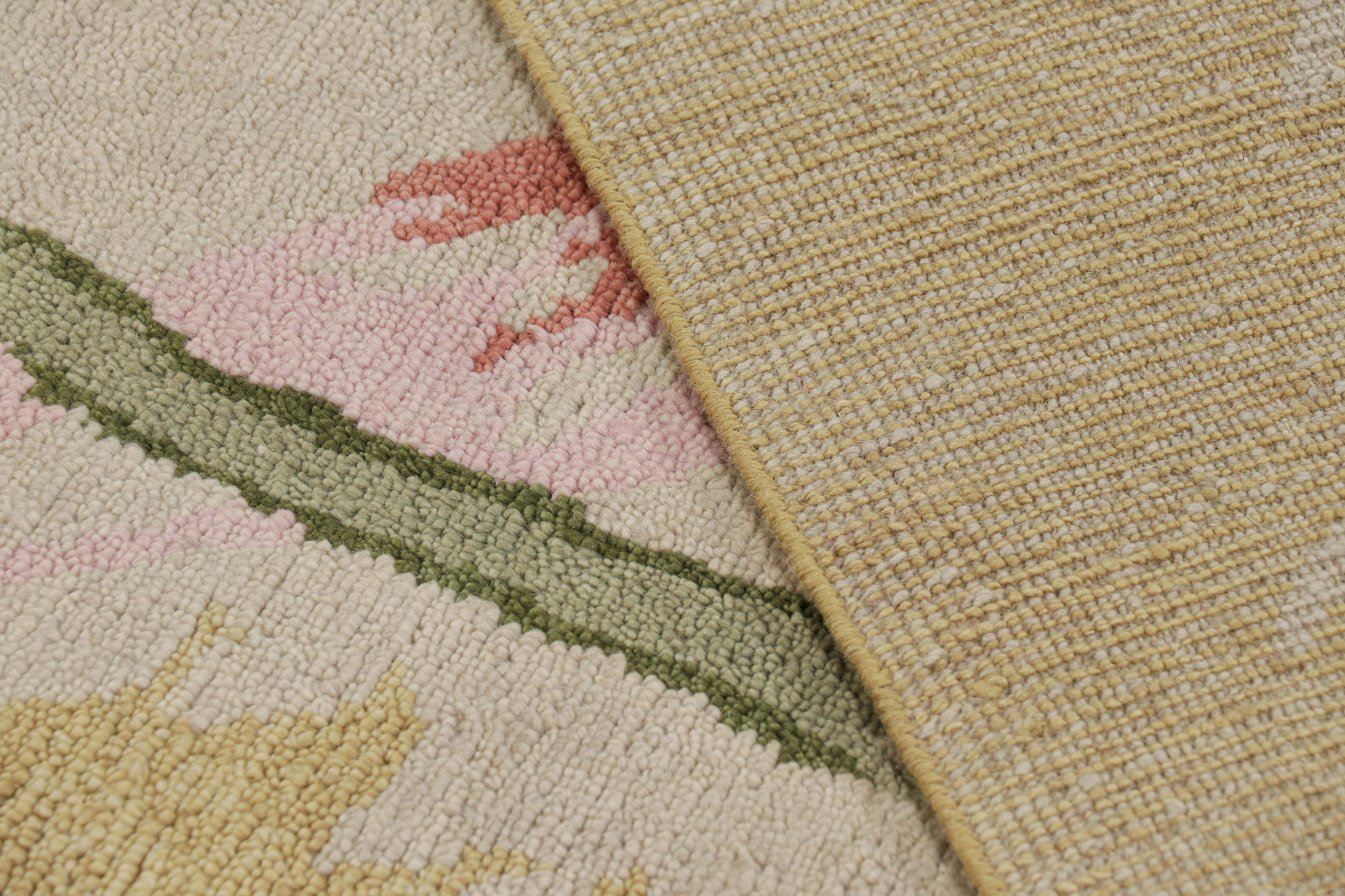 XXIe siècle et contemporain Rug & Kilim's Custom French Art Deco Style Rug Design with Abstract Patterns (en anglais seulement) en vente