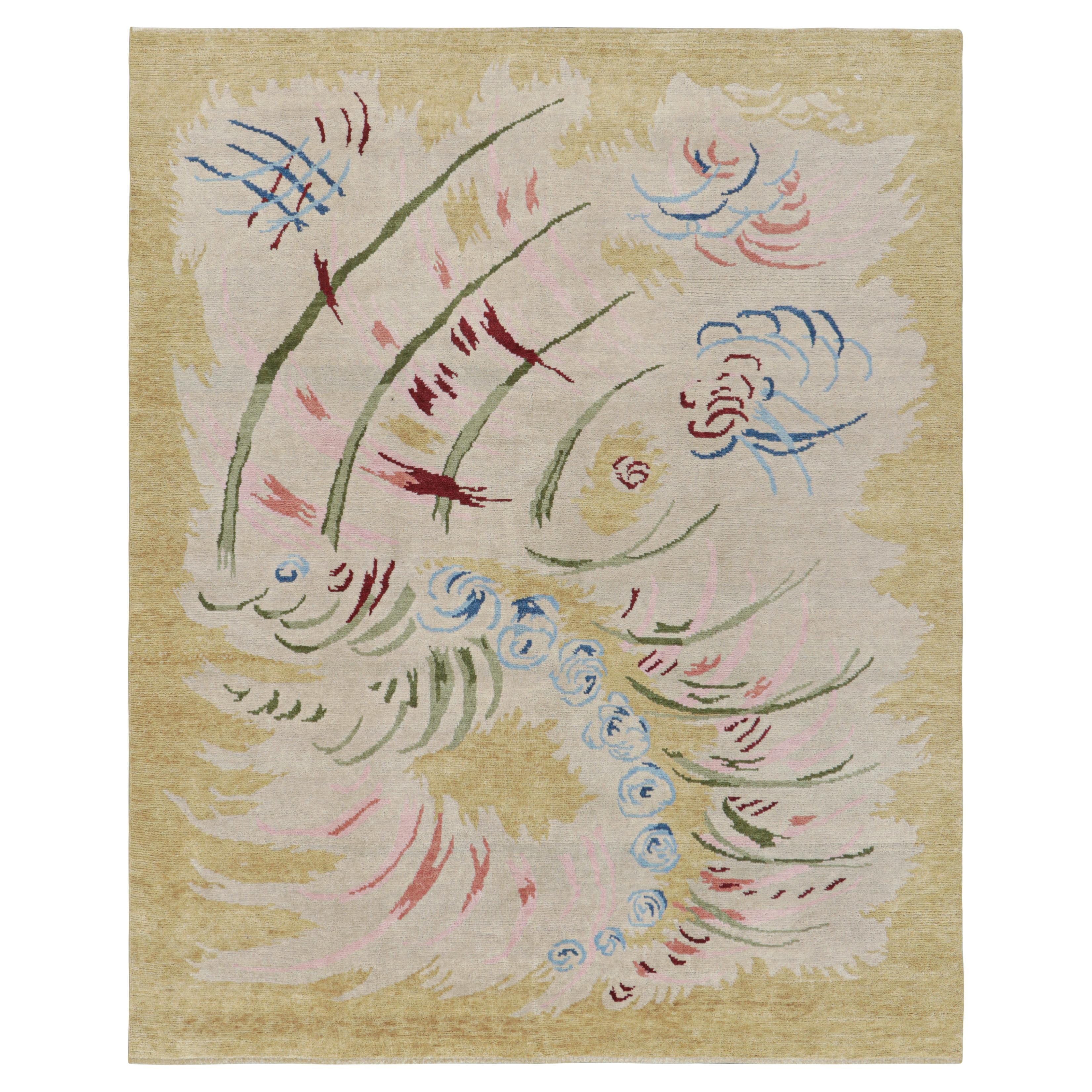 Rug & Kilim’s Custom French Art Deco Style Rug Design with Abstract Patterns