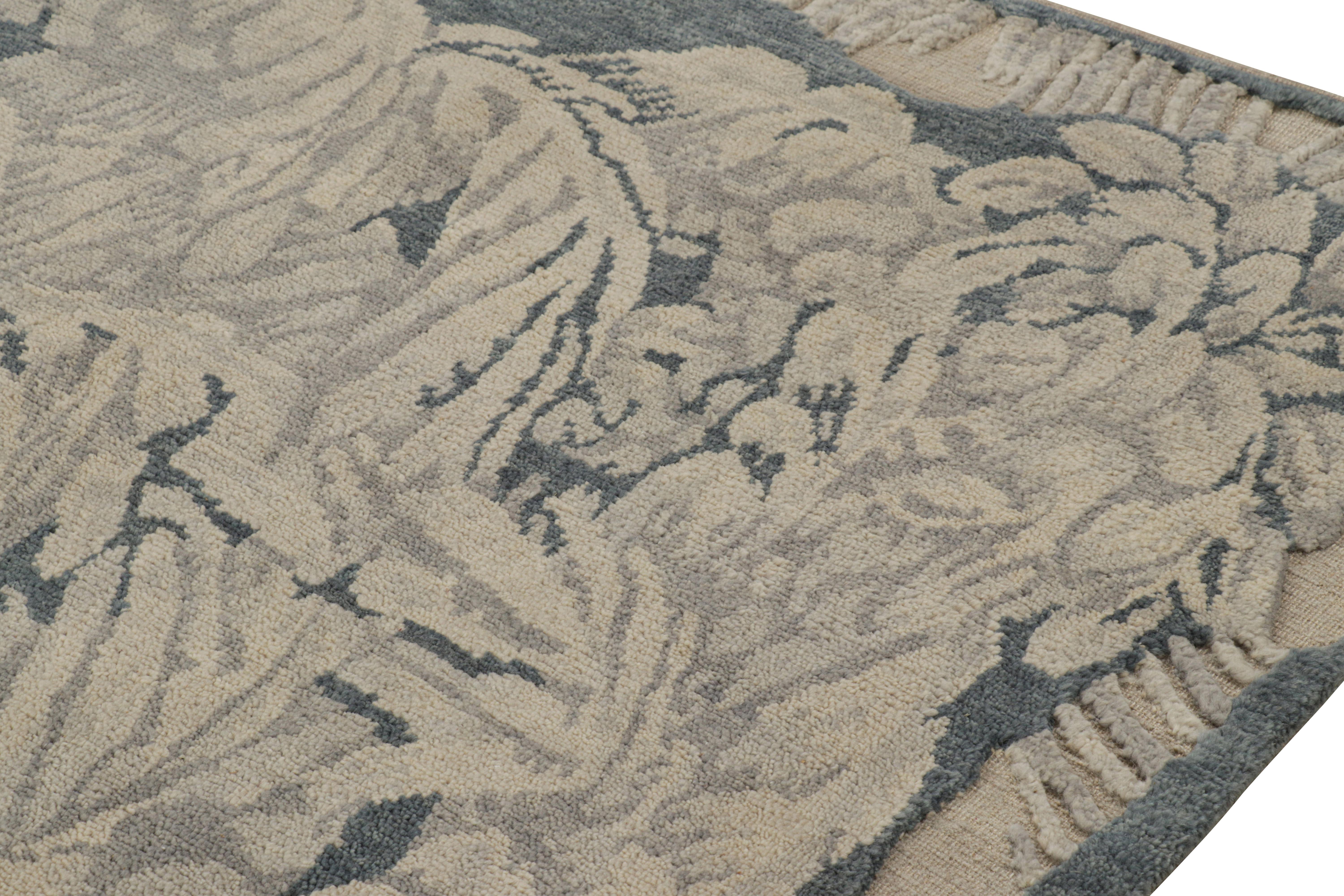 Rug & Kilim: design personalizzato di un tappeto francese in stile Art Deco con motivi floreali In condizioni Nuovo in vendita a Long Island City, NY