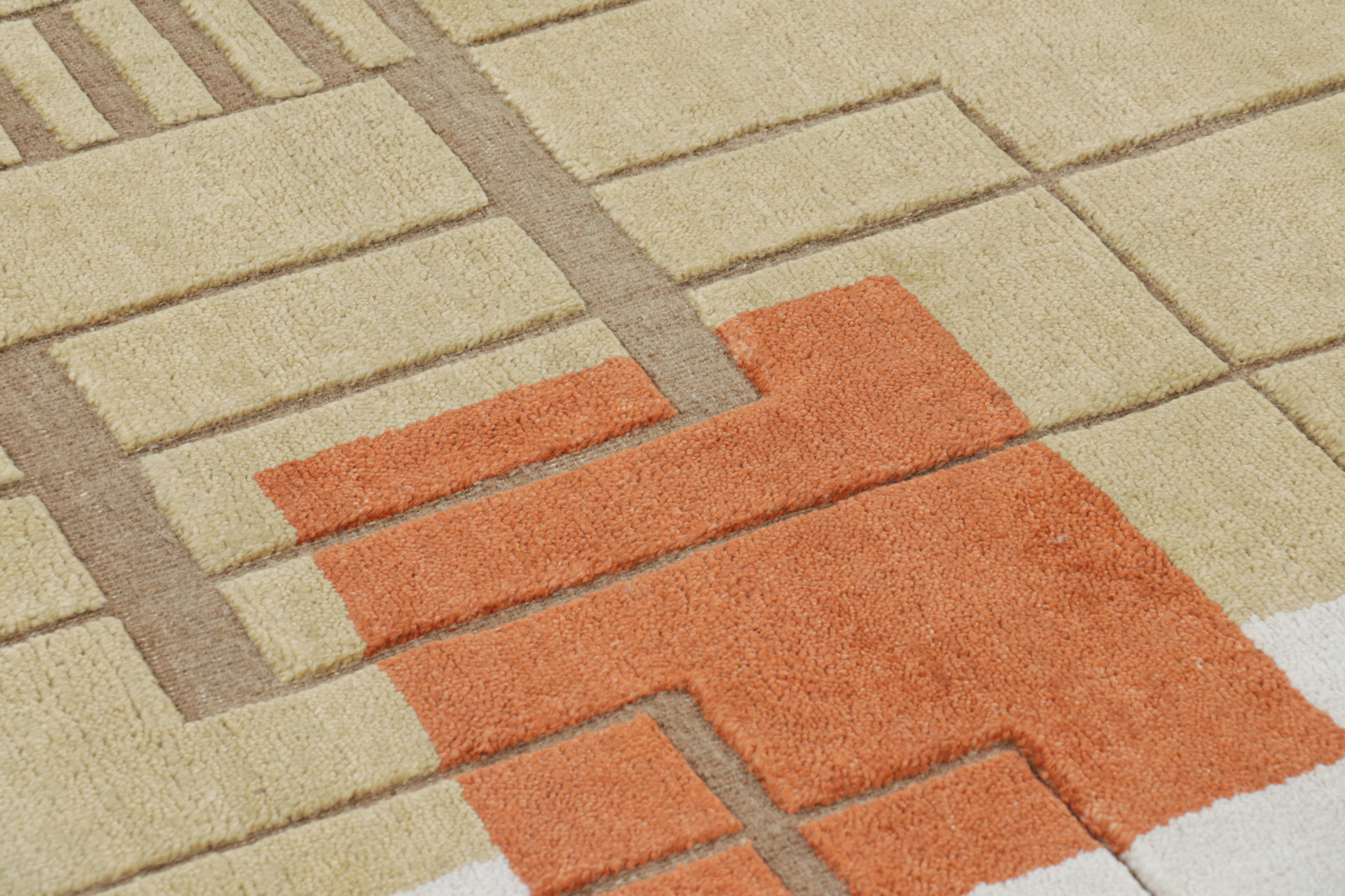 Dieser handgeknüpfte Wollteppich im Format 8x10 stammt aus der französischen Art-Déco-Teppichkollektion von Rug & Kilim. 

Über das Design: 

Diese Fotos zeigen einen kürzlich verkauften modernen Teppich im Format 8x10 mit einer einzigartigen