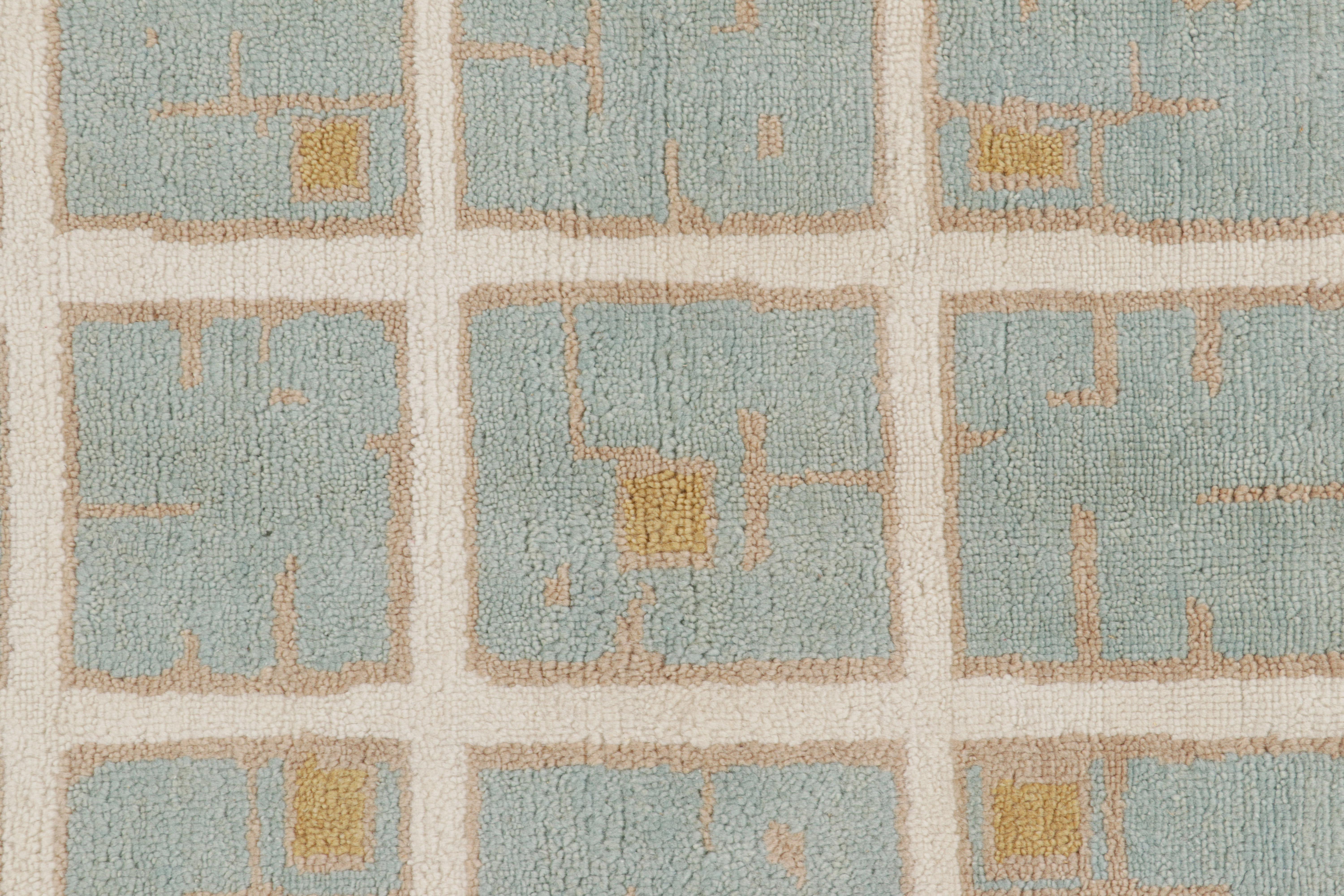 Art Déco Rug & Kilim: design personalizzato di un tappeto francese in stile Art Deco con motivi geometrici in vendita