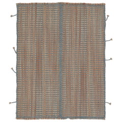 Rug 
Kilim
s Custom Kilim Design, tapis d
accentuation à rayures bleues et orange