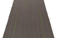 Rug & Kilim’s Custom Kilim Design in Gray with Green and Brown Accents