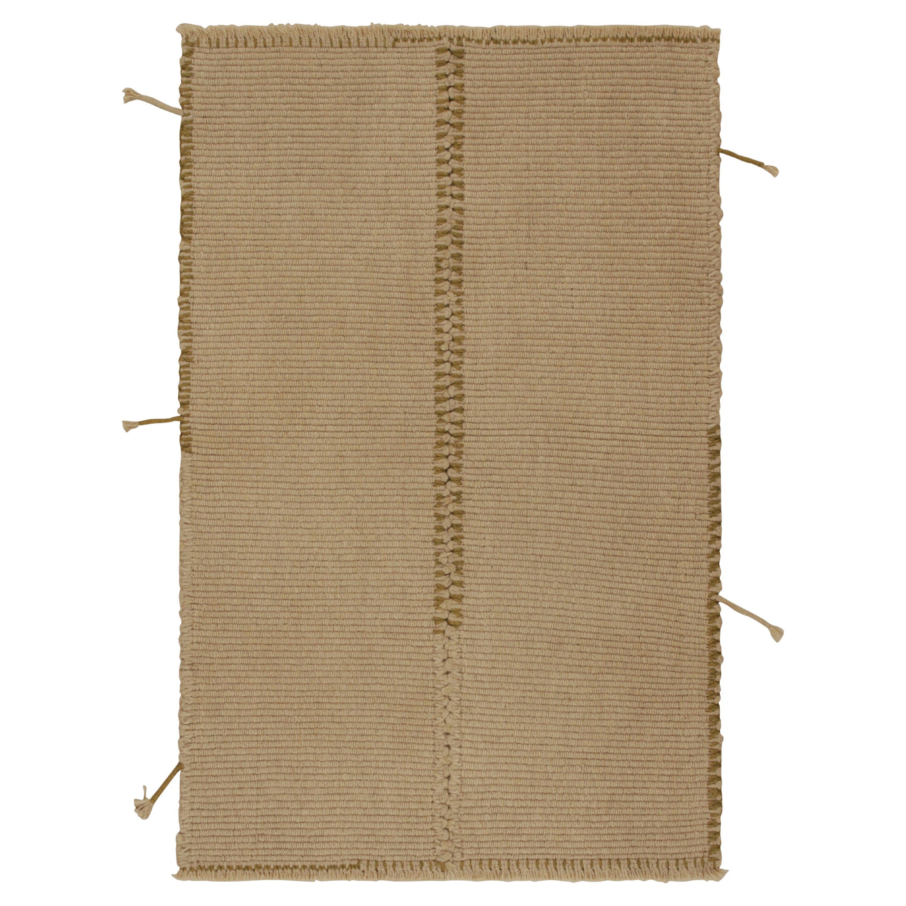Rug & Kilim’s Custom Kilim in Beige-Brown Stripes