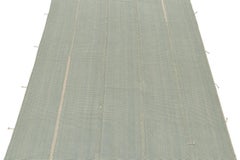 Rug & Kilim’s Custom Kilim Rug in Blue and Beige Stripes