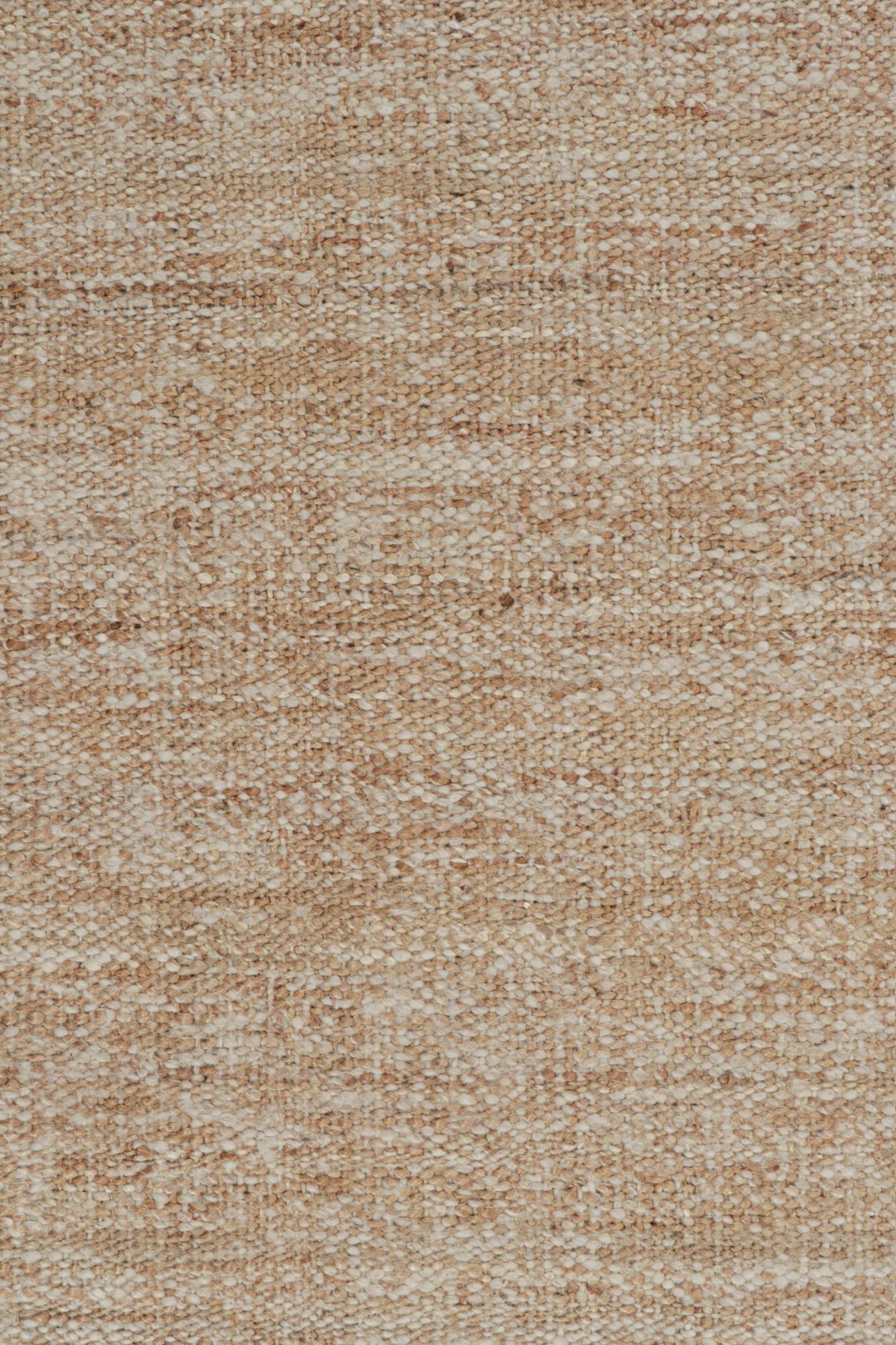 Rug & Kilim - Tappeto Kilim moderno personalizzato in marrone e bianco In condizioni Nuovo in vendita a Long Island City, NY