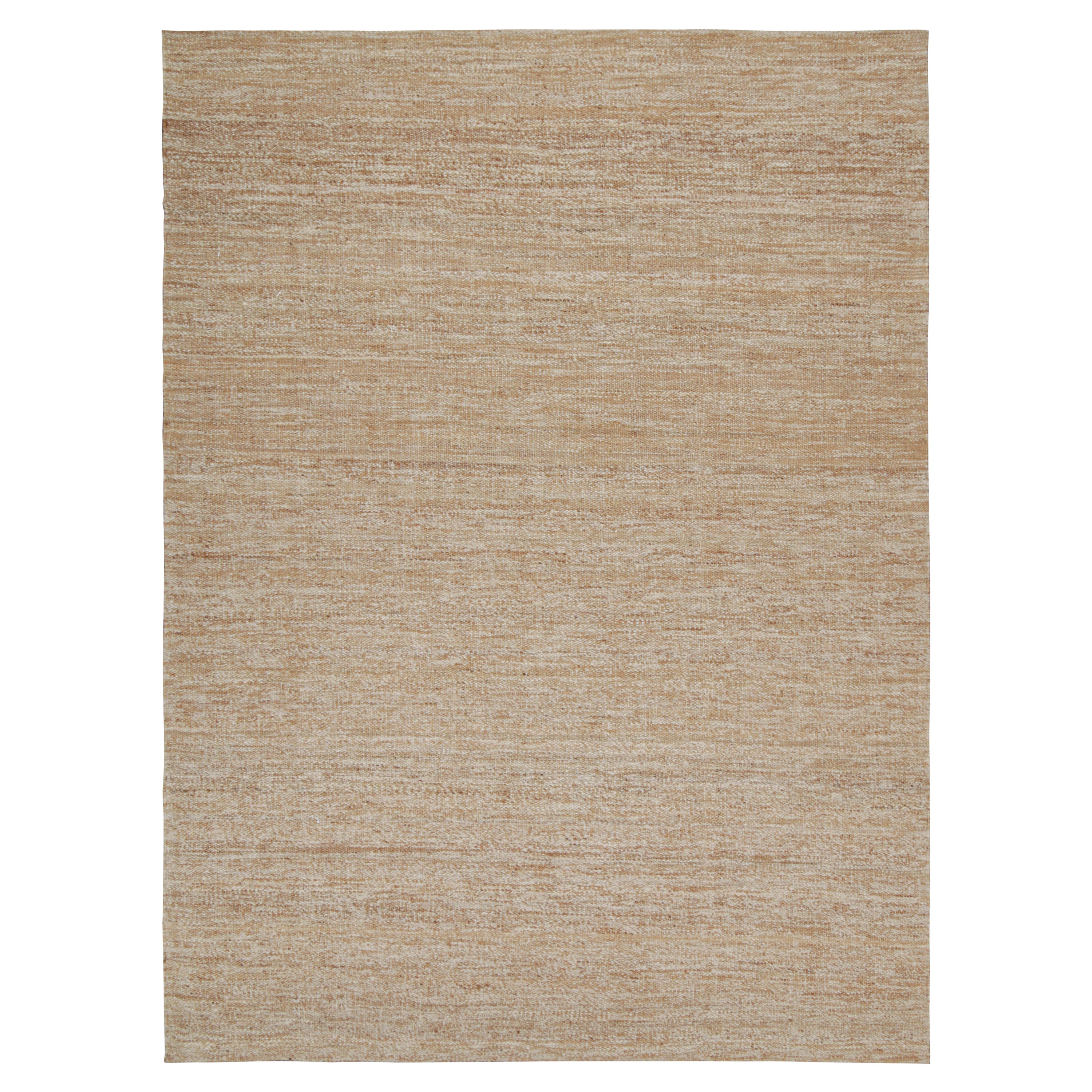 Rug & Kilim’s Custom Modern Kilim Rug in Brown & White