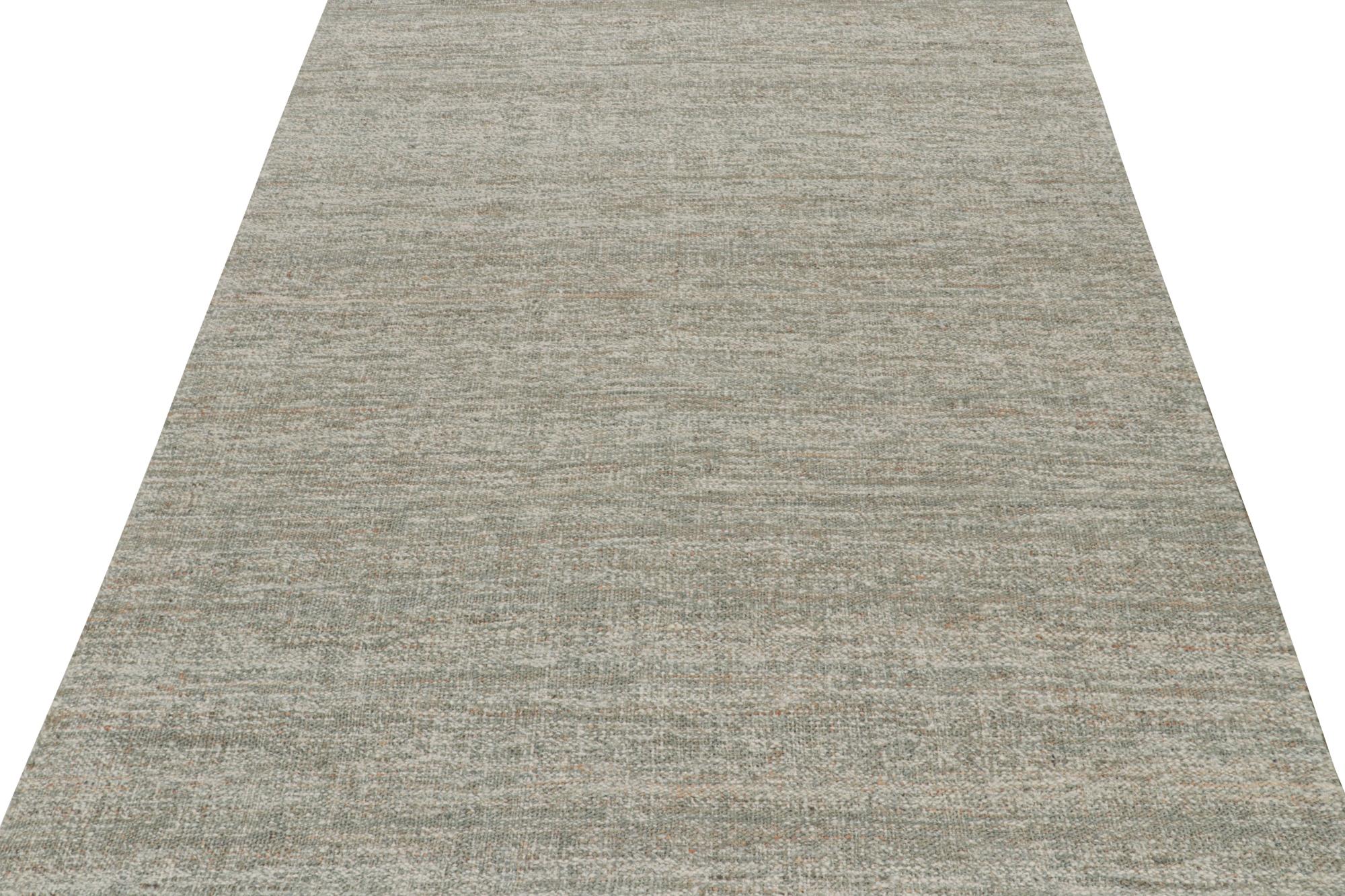 Rug & Kilim’s Custom Modern Kilim Rug in Gray & White Neuf - En vente à Long Island City, NY