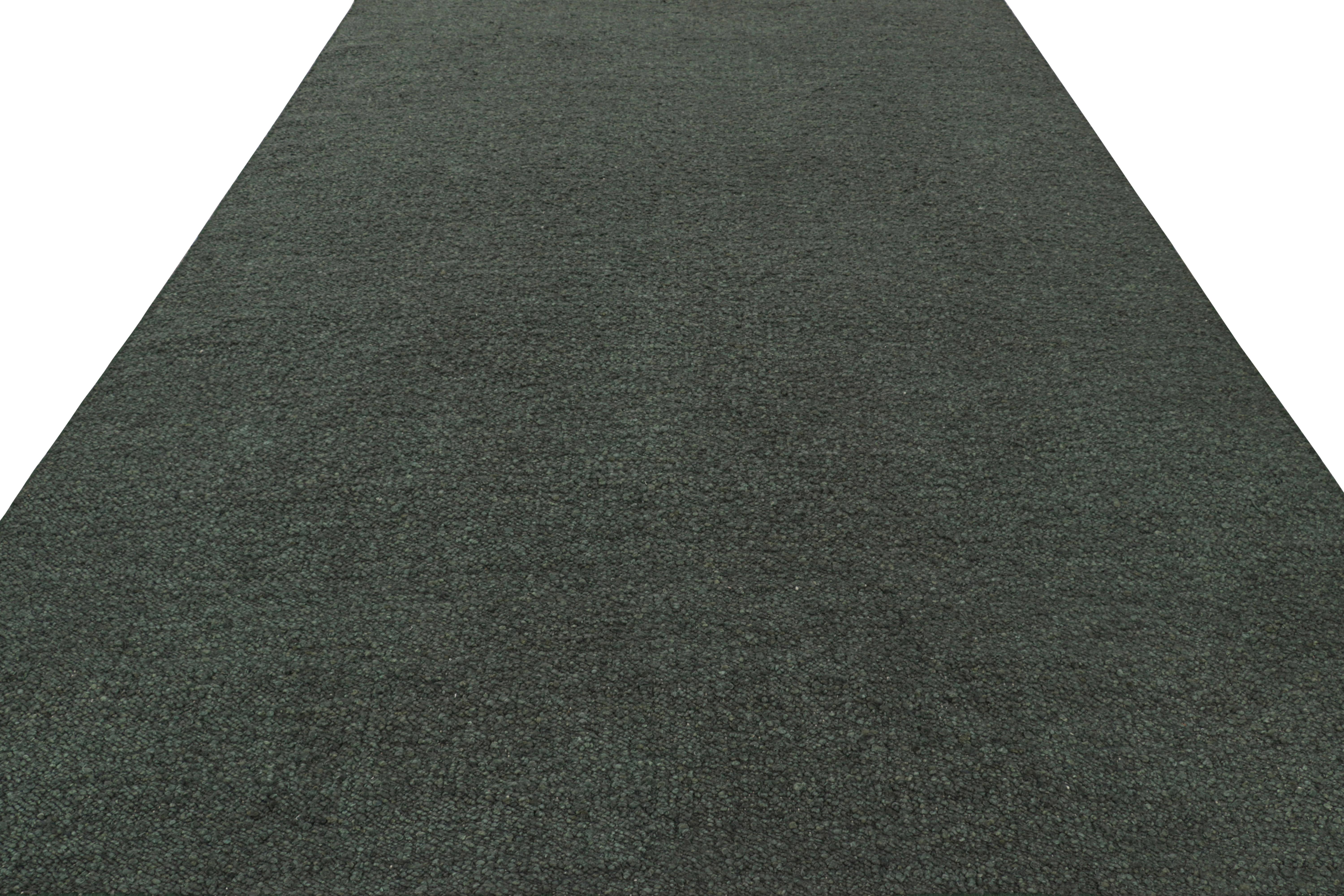 Rug & Kilim's Custom Modern Textural Flatweave in Teal Tones (Handgewebt) im Angebot
