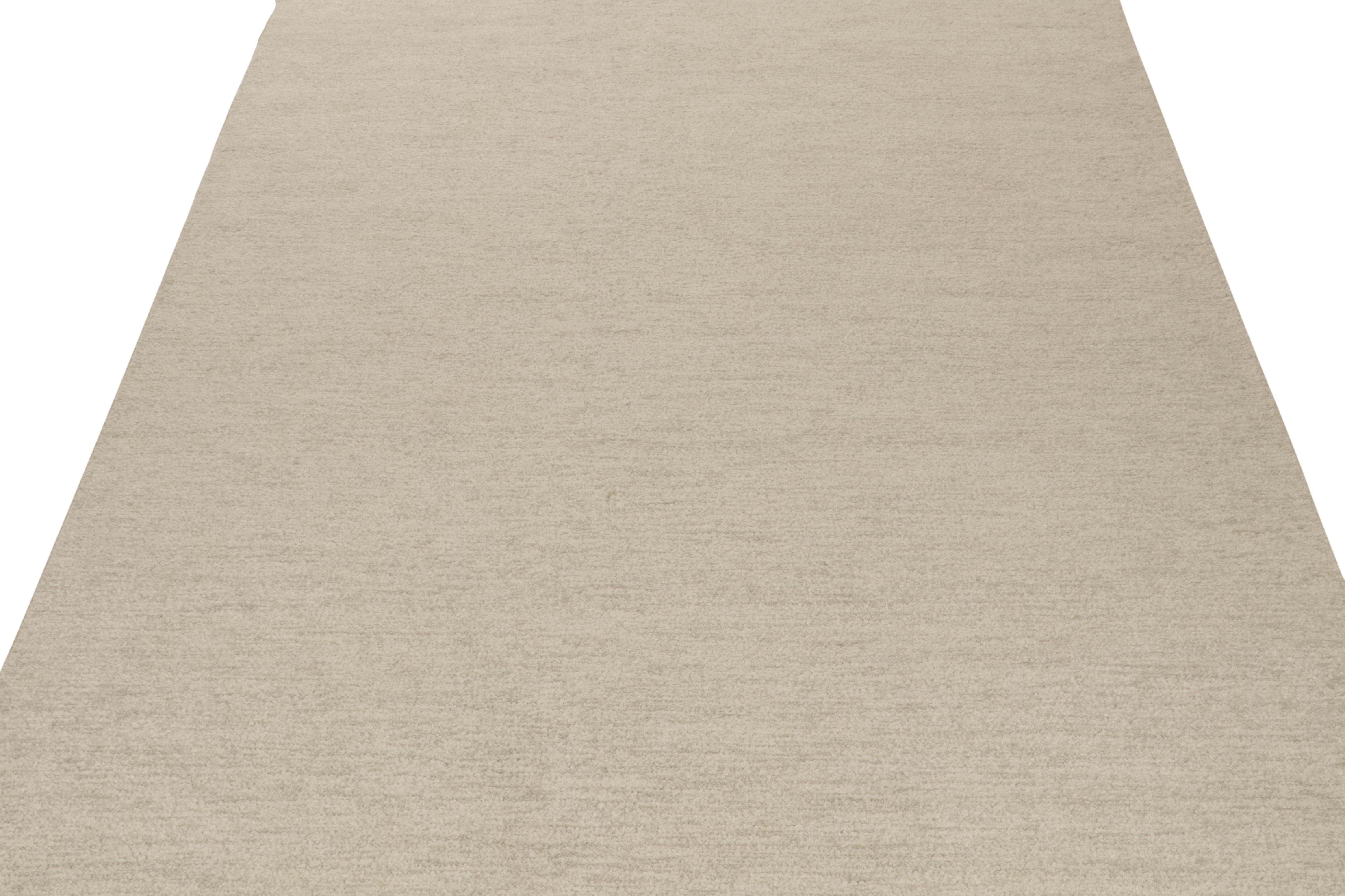 Modern Rug & Kilim’s Custom Mohair Flat Weave in White For Sale