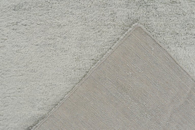 Rug and Kilim’s Custom Mohair Rug Design in SilverGrey For Sale at 1stDibs