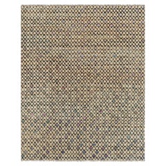 Diseño de alfombra a medida de Rug & Kilim en beige y motivos geométricos policromáticos