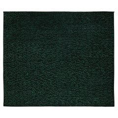 Rug & Kilim's individuelles Teppichdesign in Waldgrün und Teal High-Low-Muster