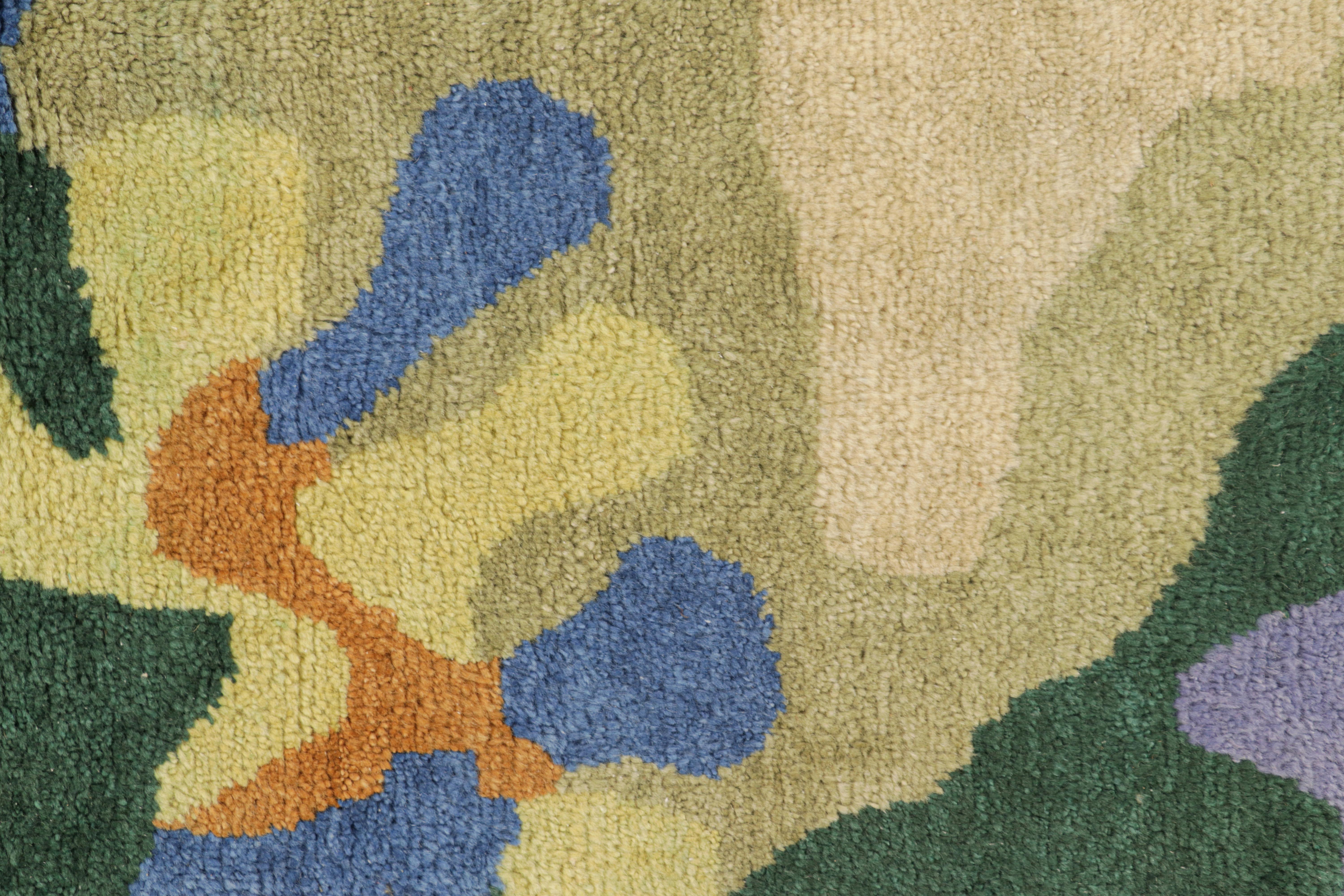 Modern Rug & Kilim’s Custom Rug Design with Colorful Abstract Geometric Patterns For Sale