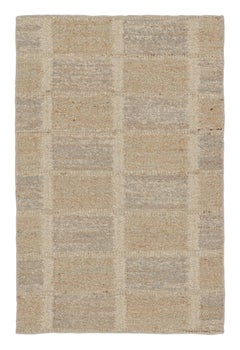 Rug & Kilim: Kilim scandinavo personalizzato con motivi geometrici marroni e grigi